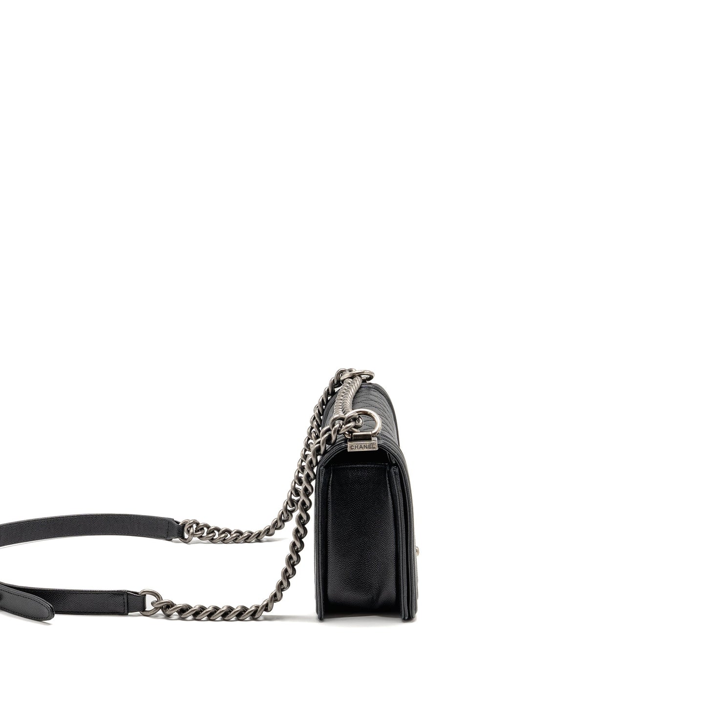 Chanel Boy Caviar SHW Black Handbag Shw 1