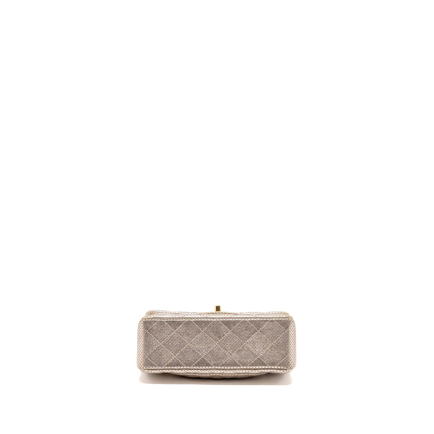 Chanel Rectangular Flap Perforated Gold Shoulder Bag