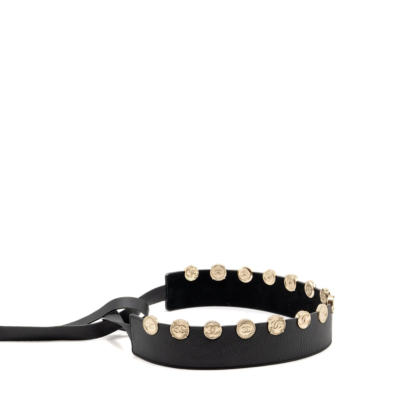 Chanel 22p Round Black Belt