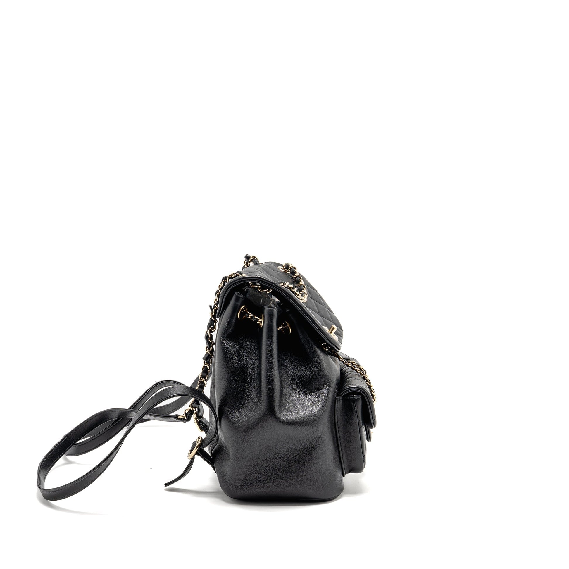 Chanel Duma Backpack Calfskin LGHW Microchip Black