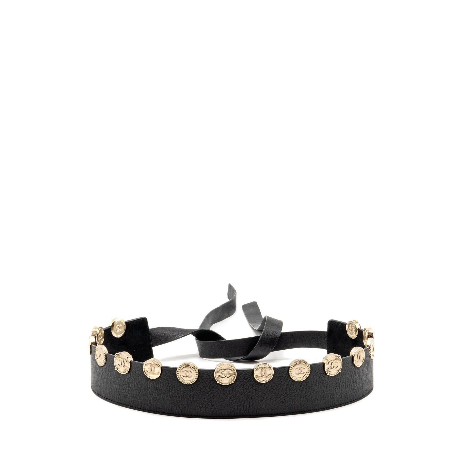 Chanel 22p Round Black Belt