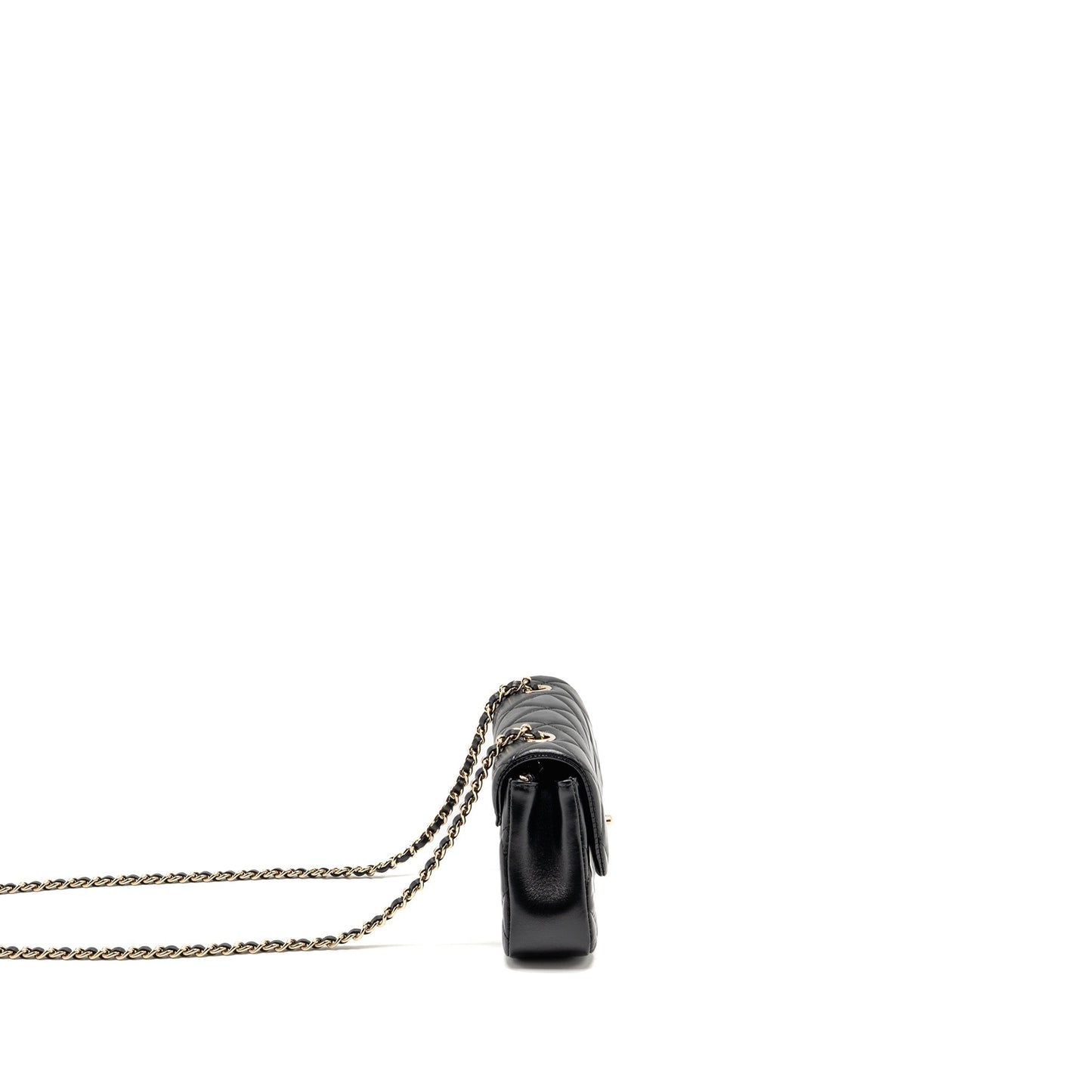 Chanel 25s Flap Lambskin GHW microchip Black Shoulder Bag