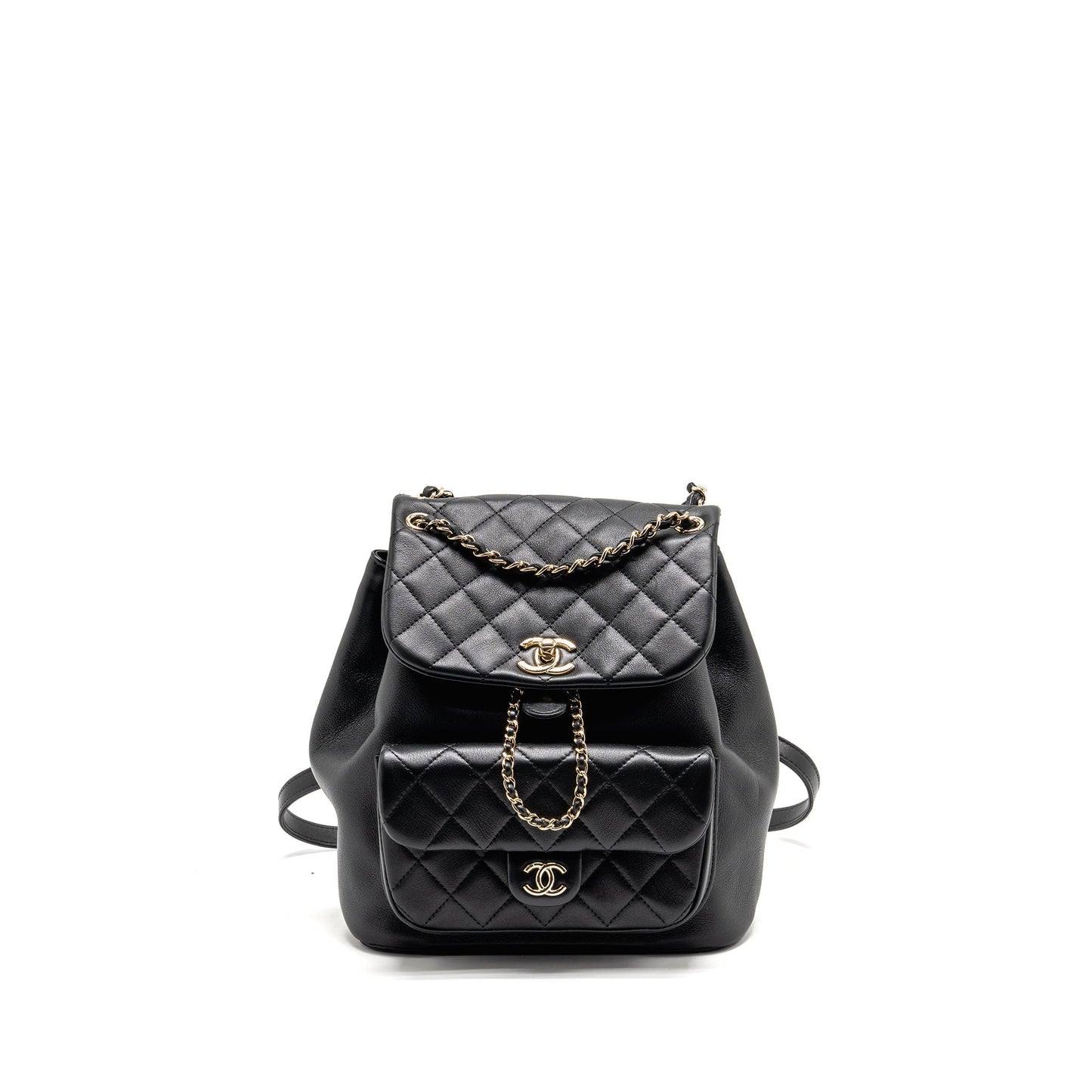 Chanel Duma Backpack Calfskin LGHW Microchip Black