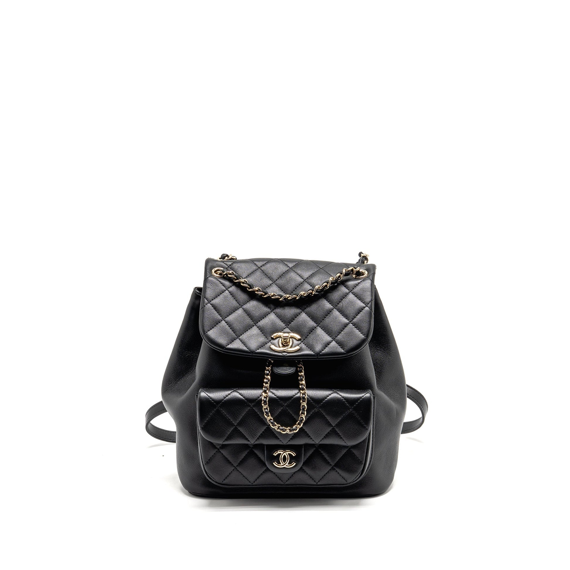 Chanel Duma Backpack Calfskin LGHW Microchip Black