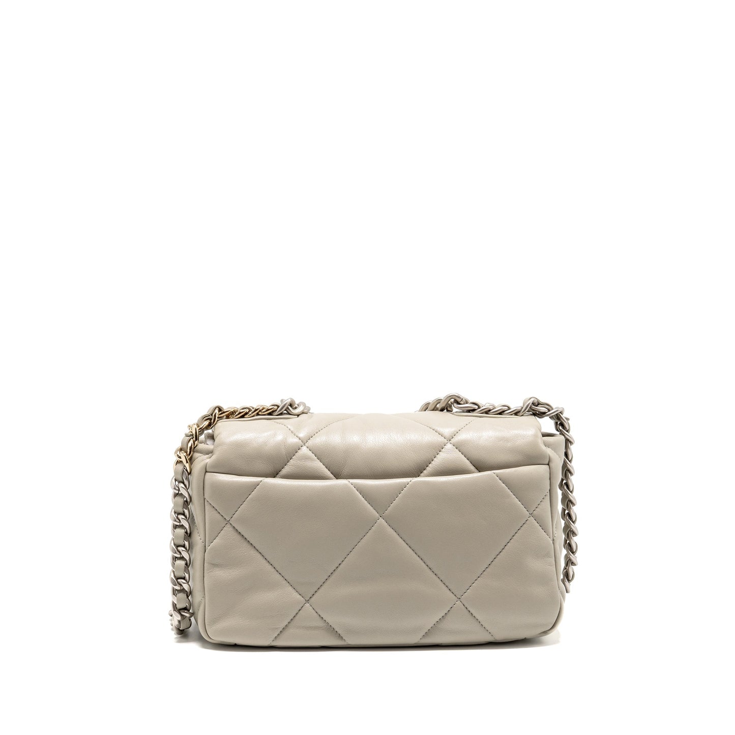 Chanel 19 Lambskin Light Multicoloured Hardware microchip Grey Small Handbag