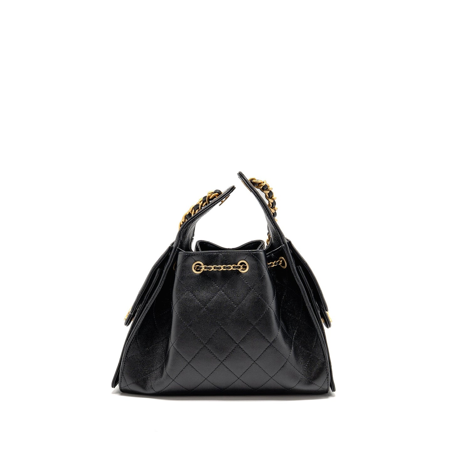 Chanel 25 Grained Calfskin GHW Microchip Black Small Handbag Ghw Microchip