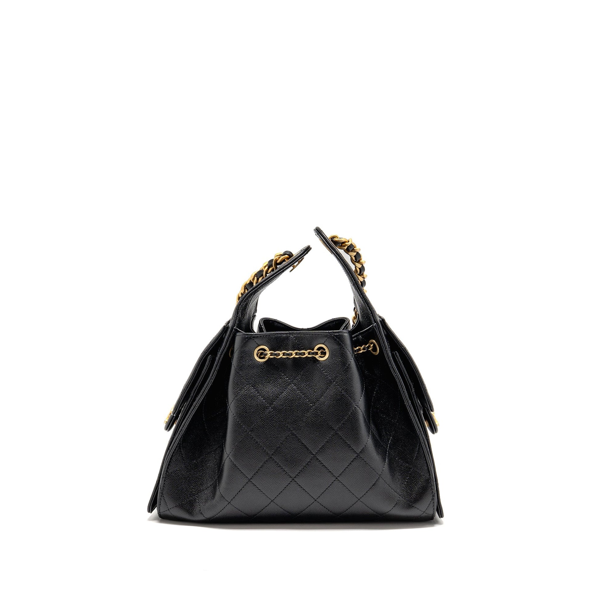 Chanel 25 Grained Calfskin GHW Microchip Black Small Handbag Ghw Microchip