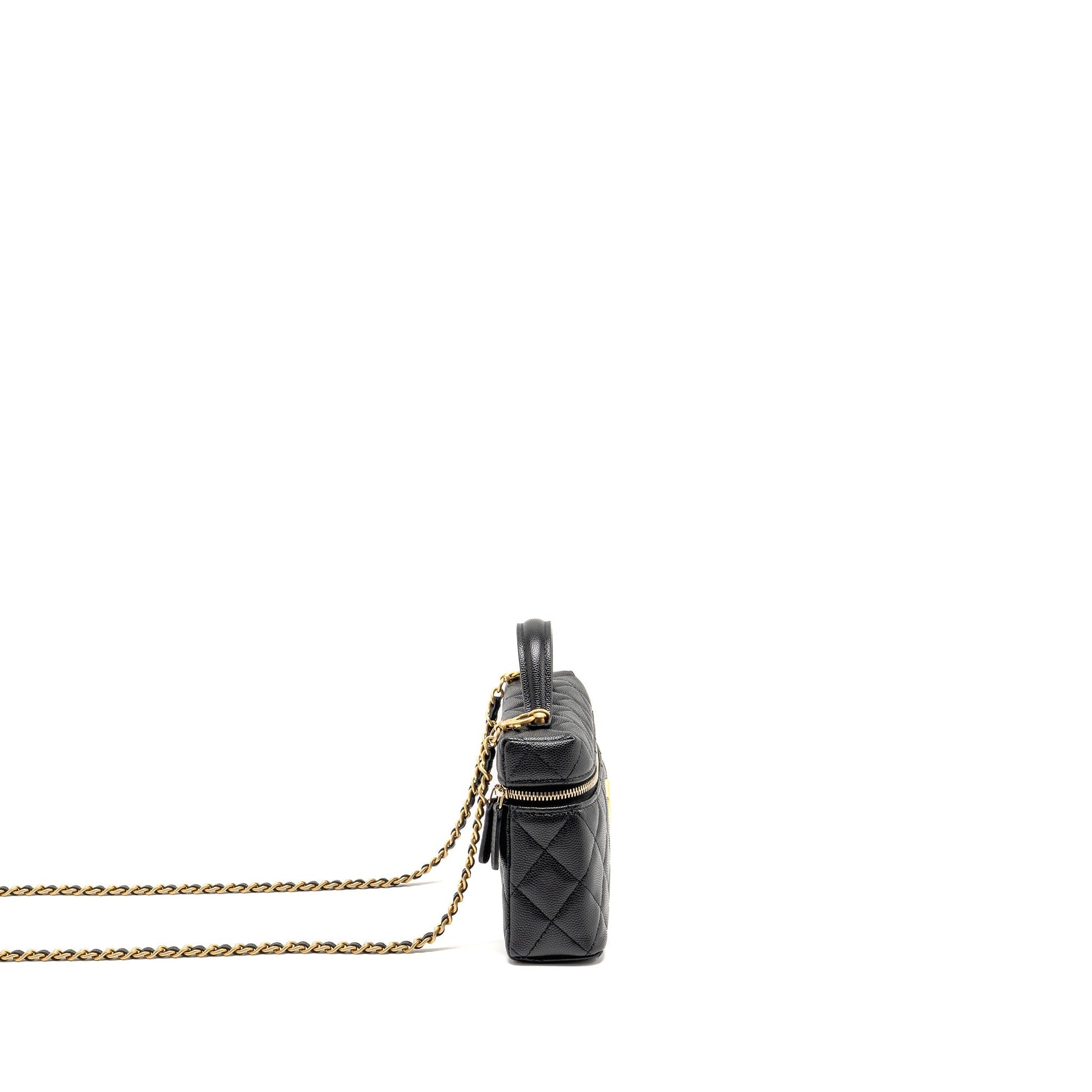 Chanel Top handle Vanity Caviar GHW Microchip Black Handbag Ghw Microchip