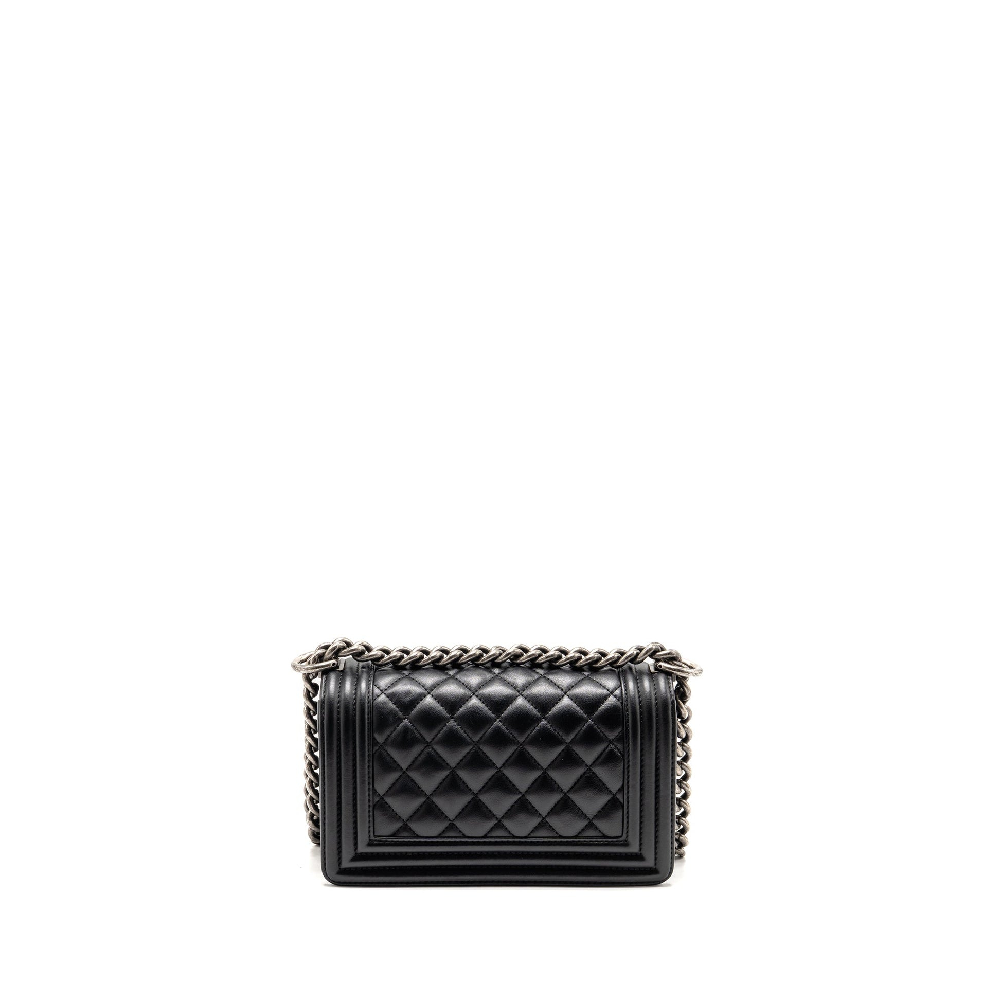 Chanel Boy Calfskin SHW Black Small Handbag