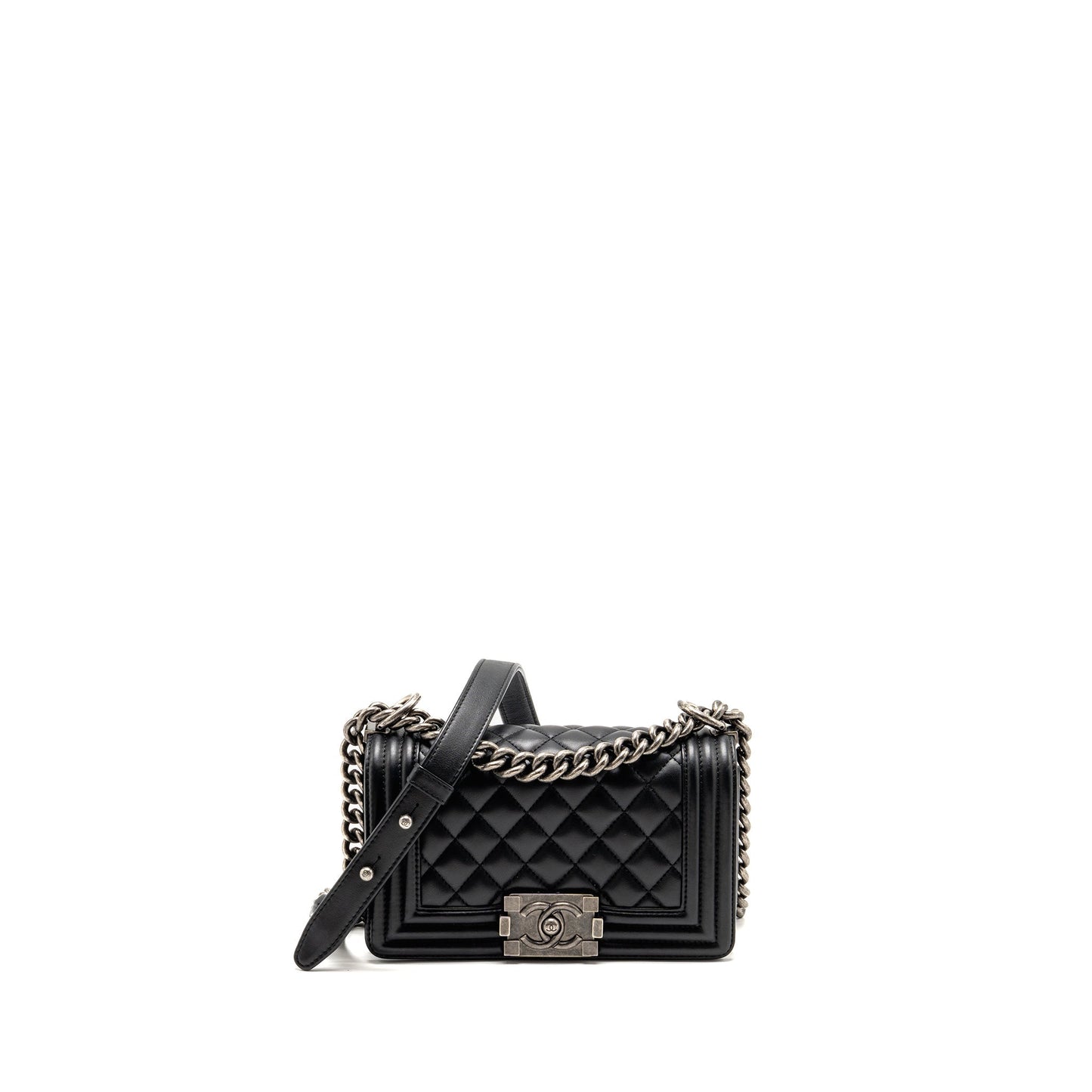 Chanel Boy Calfskin SHW Black Small Handbag