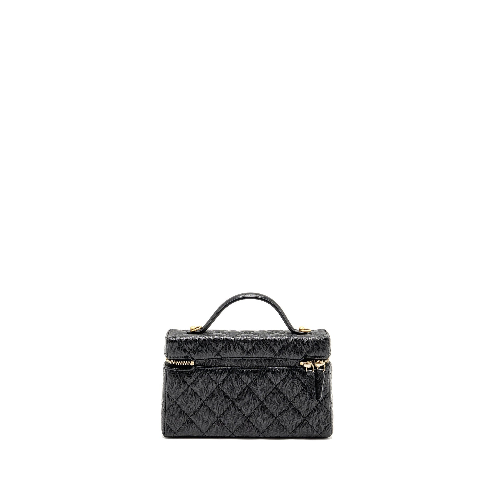 Chanel Top handle Vanity Caviar GHW Microchip Black Handbag Ghw Microchip