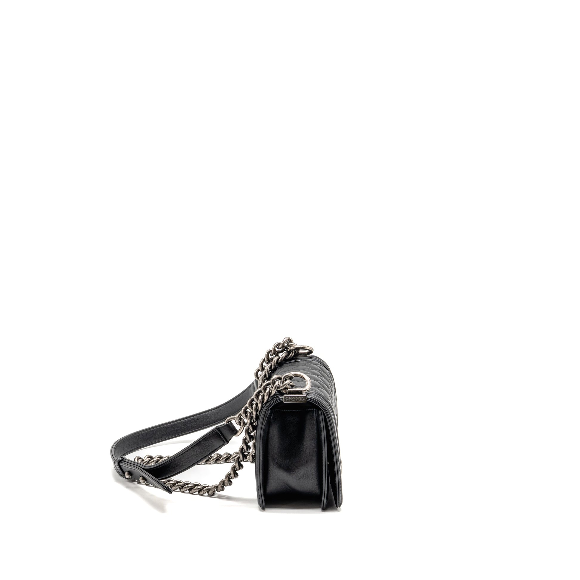 Chanel Boy Calfskin SHW Black Small Handbag