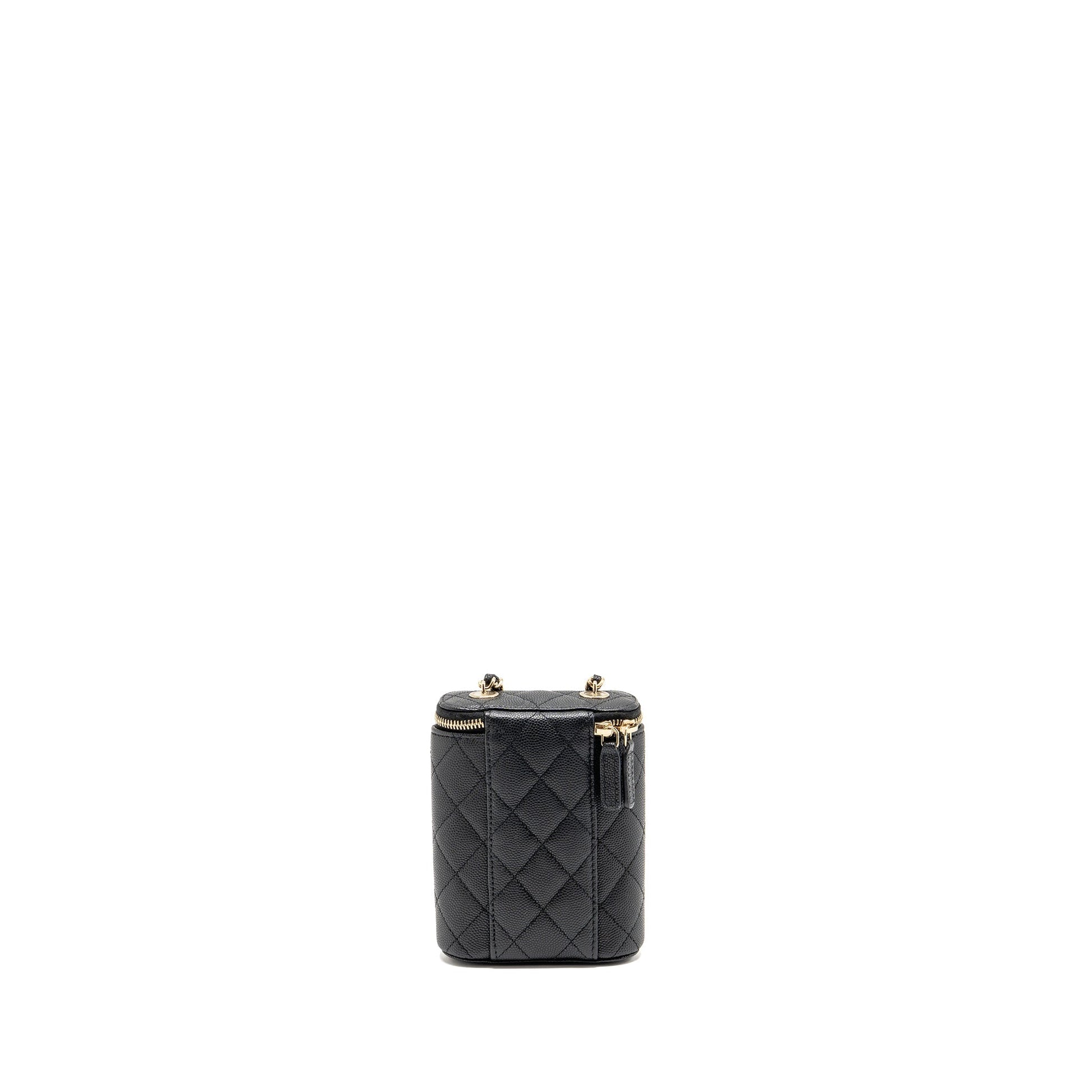 Chanel Vanity Caviar LGHW microchip Black Mini Bag Black Lghwmicrochip