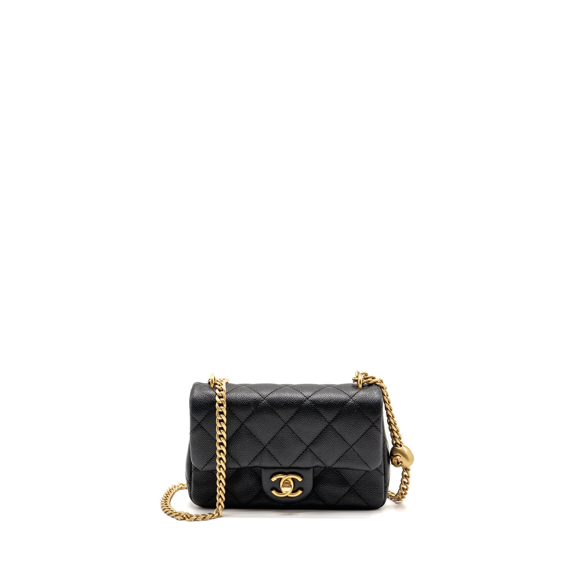 Chanel Coco Love Flap Adjustable Caviar GHW Black Shoulder Bag Black 8