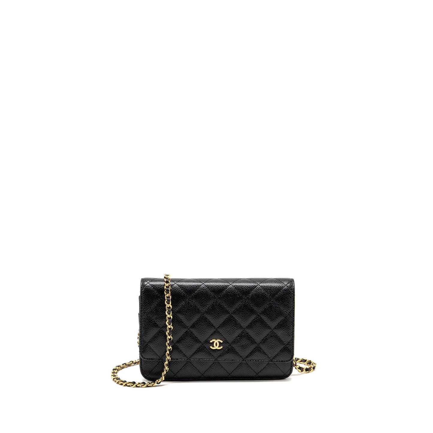 Chanel Classic on Caviar GHW Black Wallet Case Ghw 24