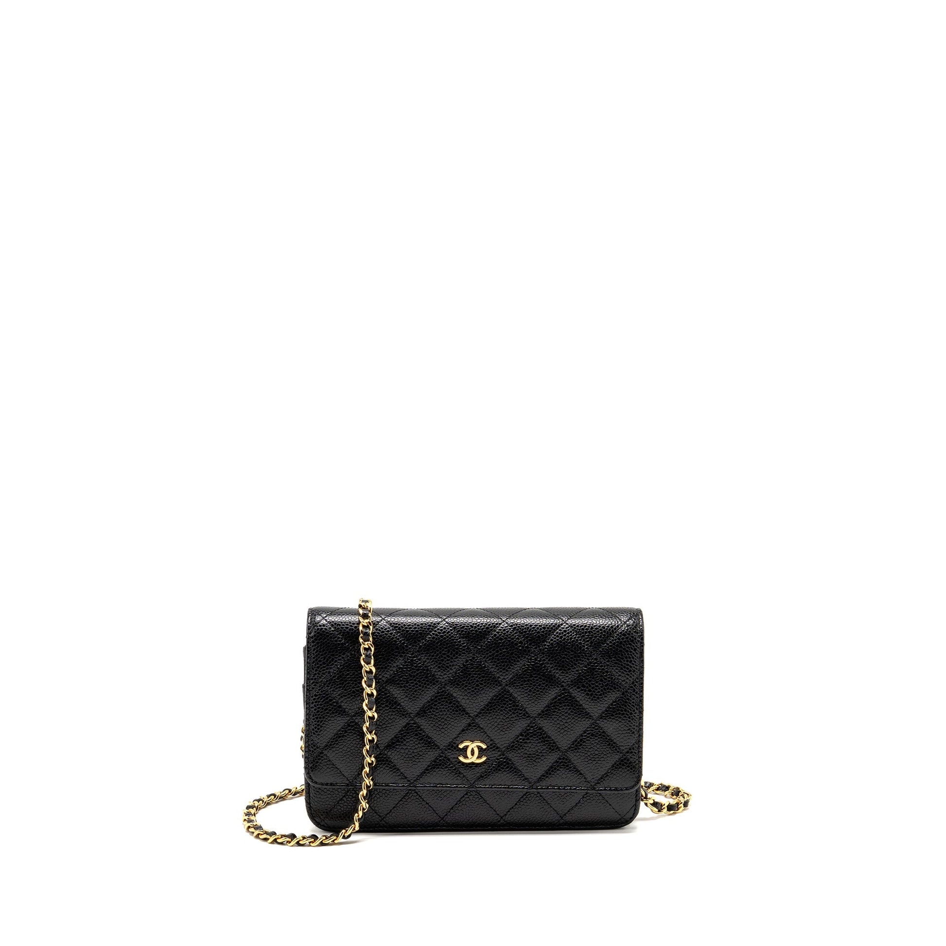 Chanel Classic on Caviar GHW Black Wallet Case Ghw 24