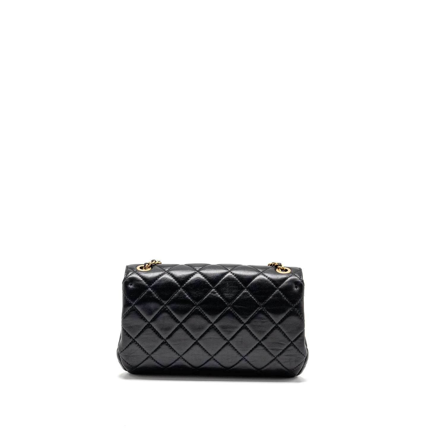 Chanel 22c Quilted Flap Lambskin GHW microchip Black Shoulder Bag