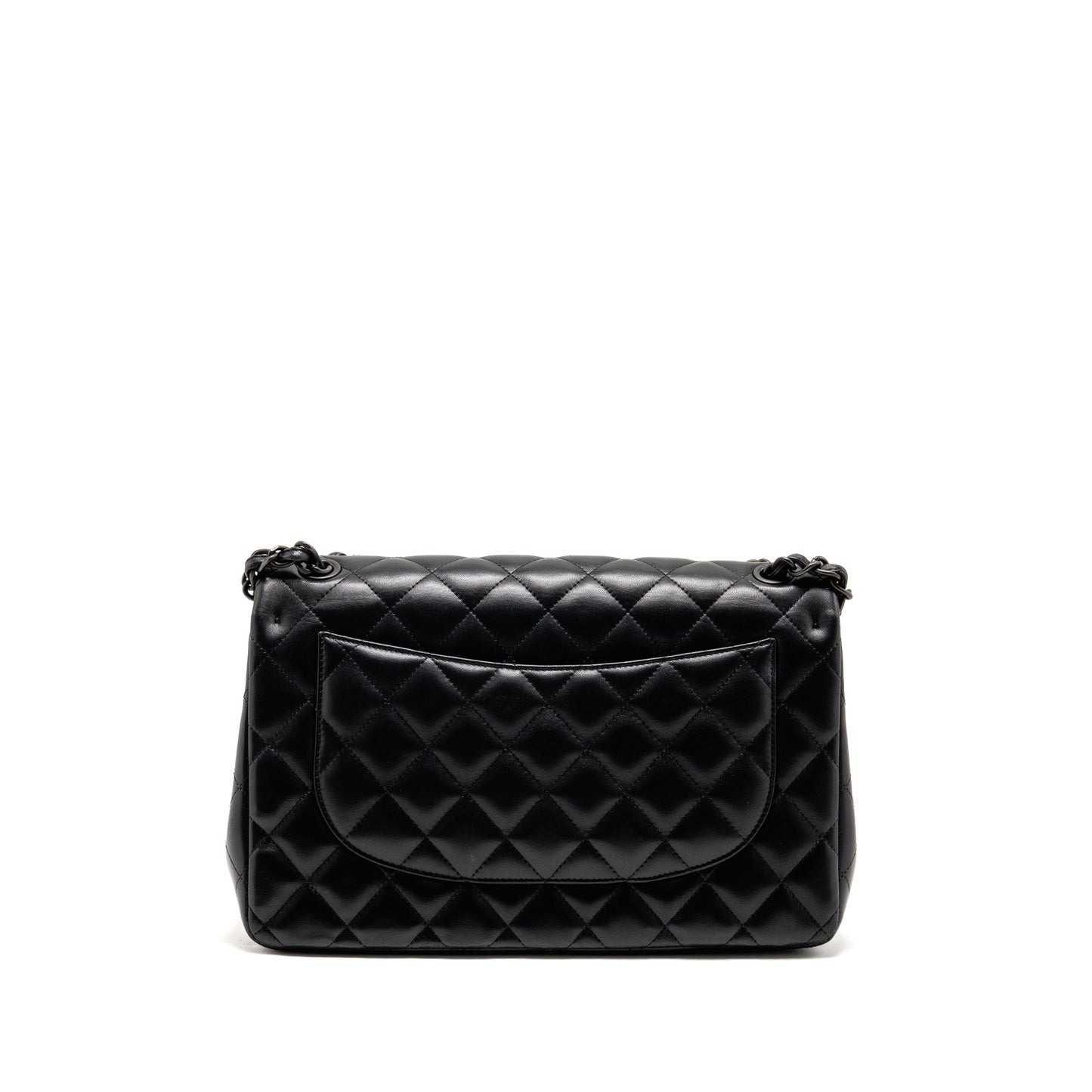 Chanel Jumbo Classic Double Flap Lambskin So Black Shoulder Bag