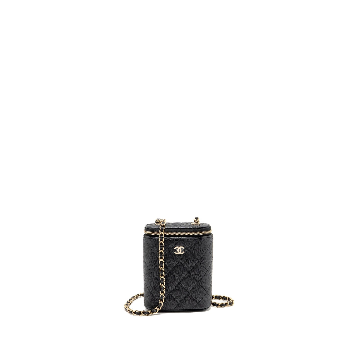 Chanel Vanity Caviar LGHW microchip Black Mini Bag Black Lghwmicrochip