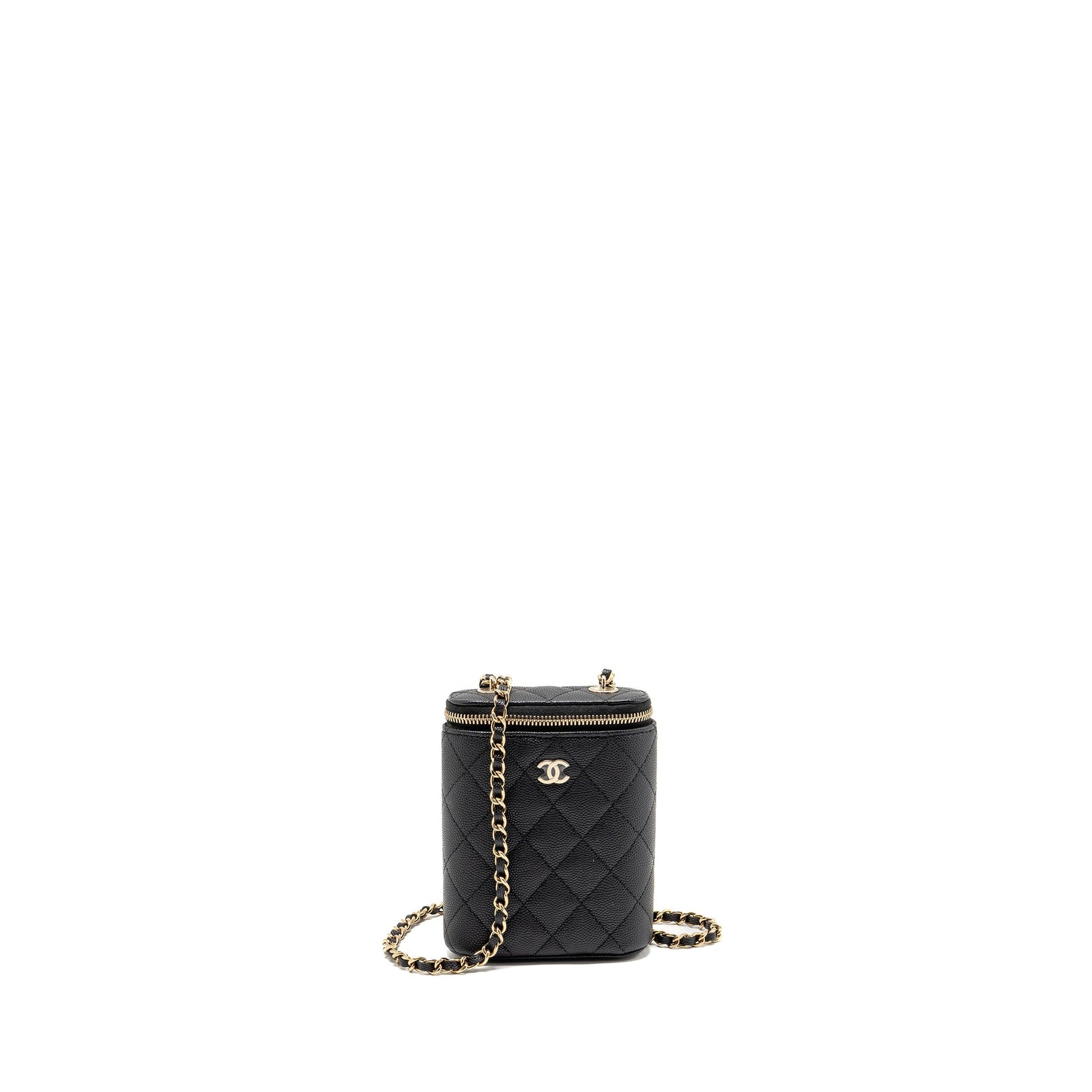Chanel Vanity Caviar LGHW microchip Black Mini Bag Black Lghwmicrochip