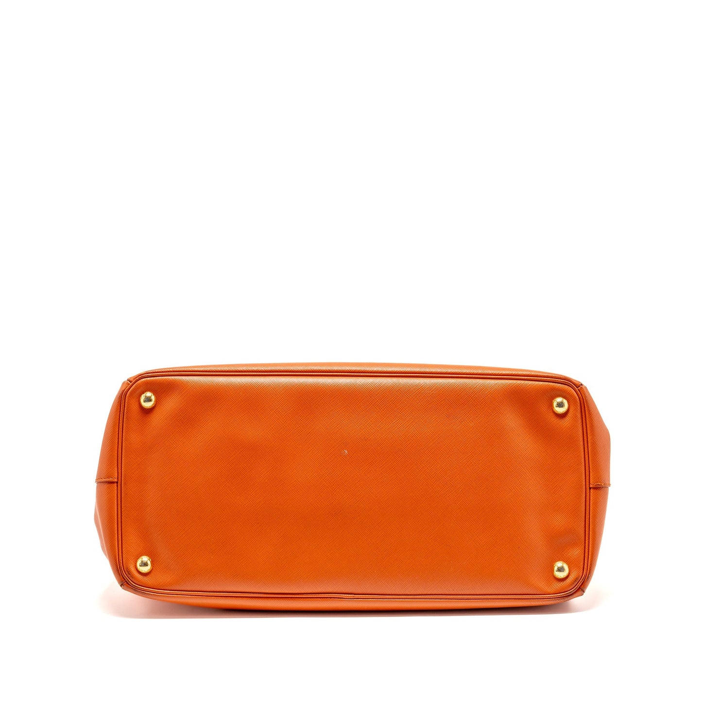 Prada Saffiano Tote Purse Orange Handbag Leather Large Tote Bag