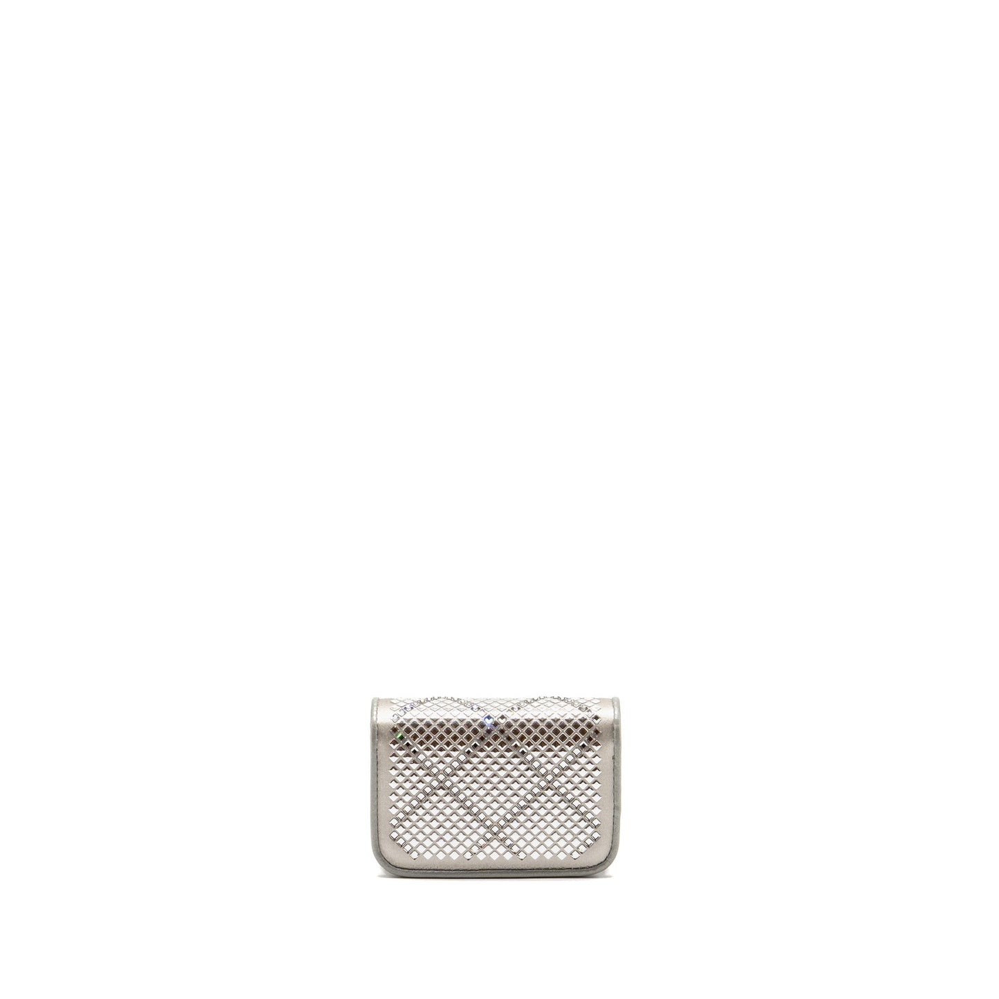 Chanel 22A Studded Belt Crystal Silver