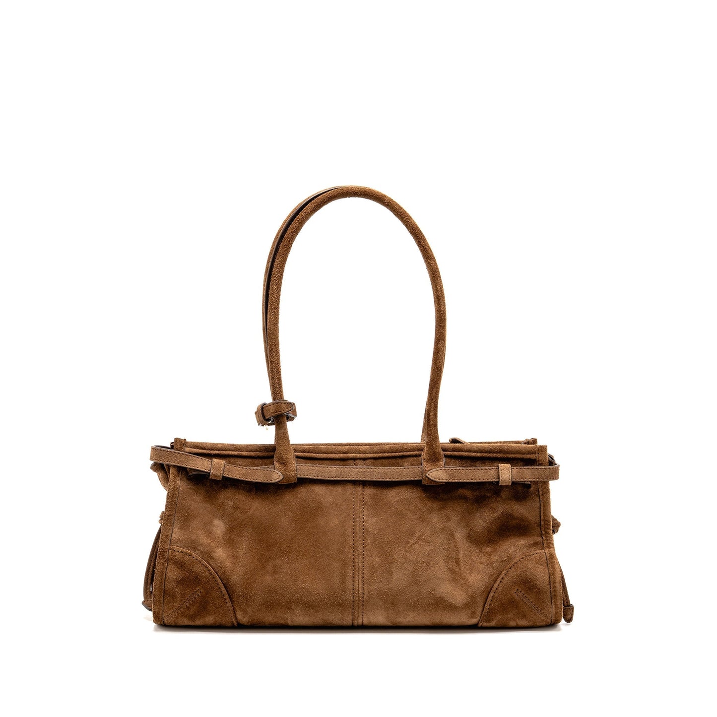 Prada Medium Bonnie Handbag Leather Suede Travel Bag