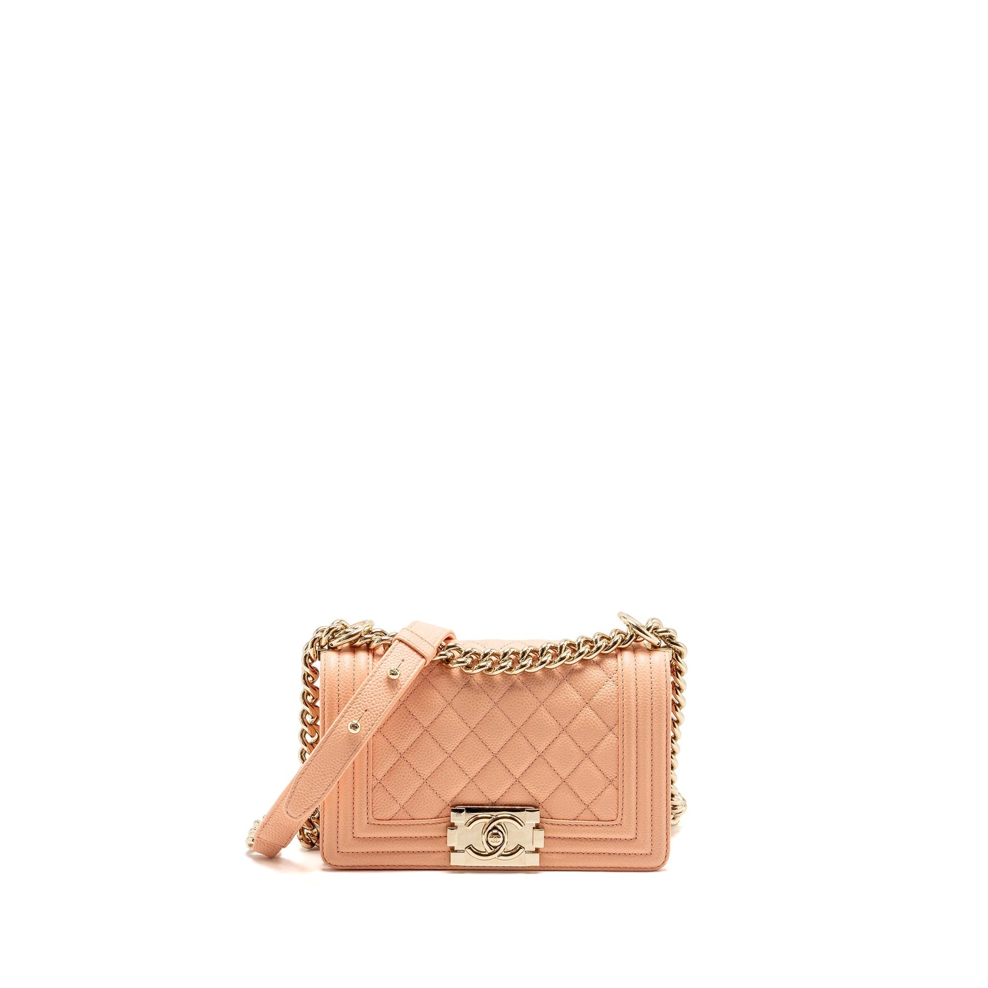 Chanel Boy Caviar Light LGHW Pink Small Handbag Lghw 1