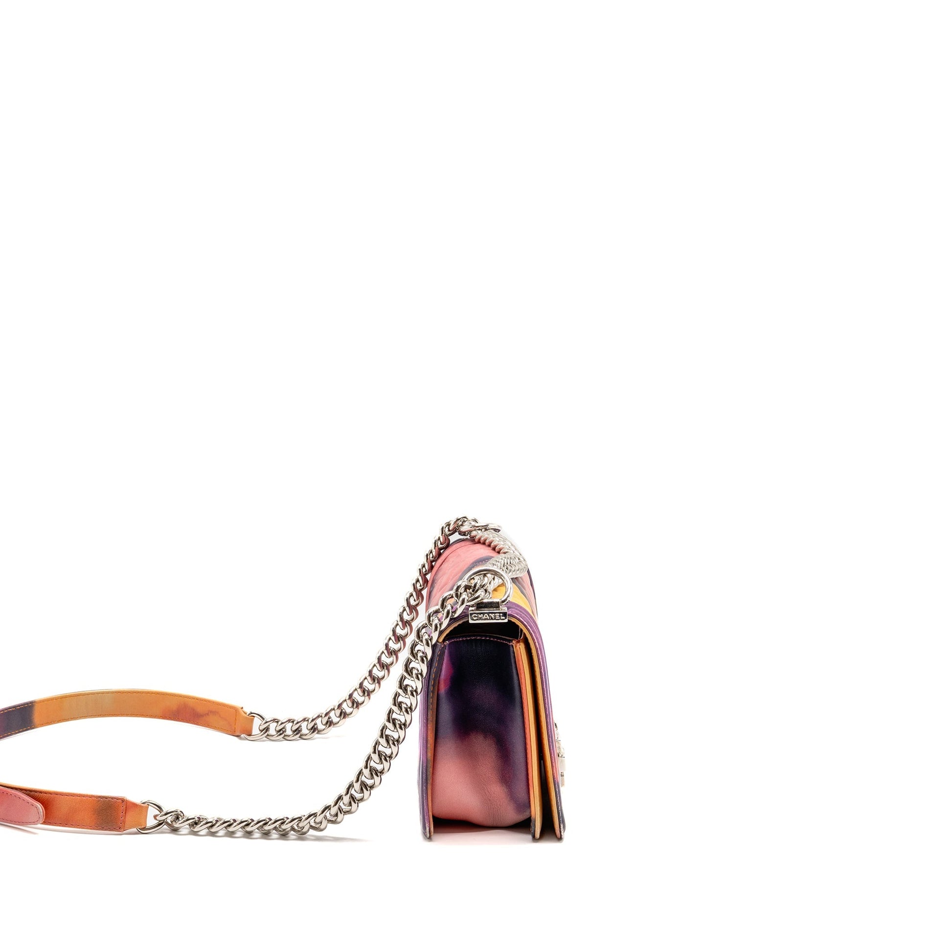 Chanel Boy Flower Print Lambskin SHW Multicolour Handbag