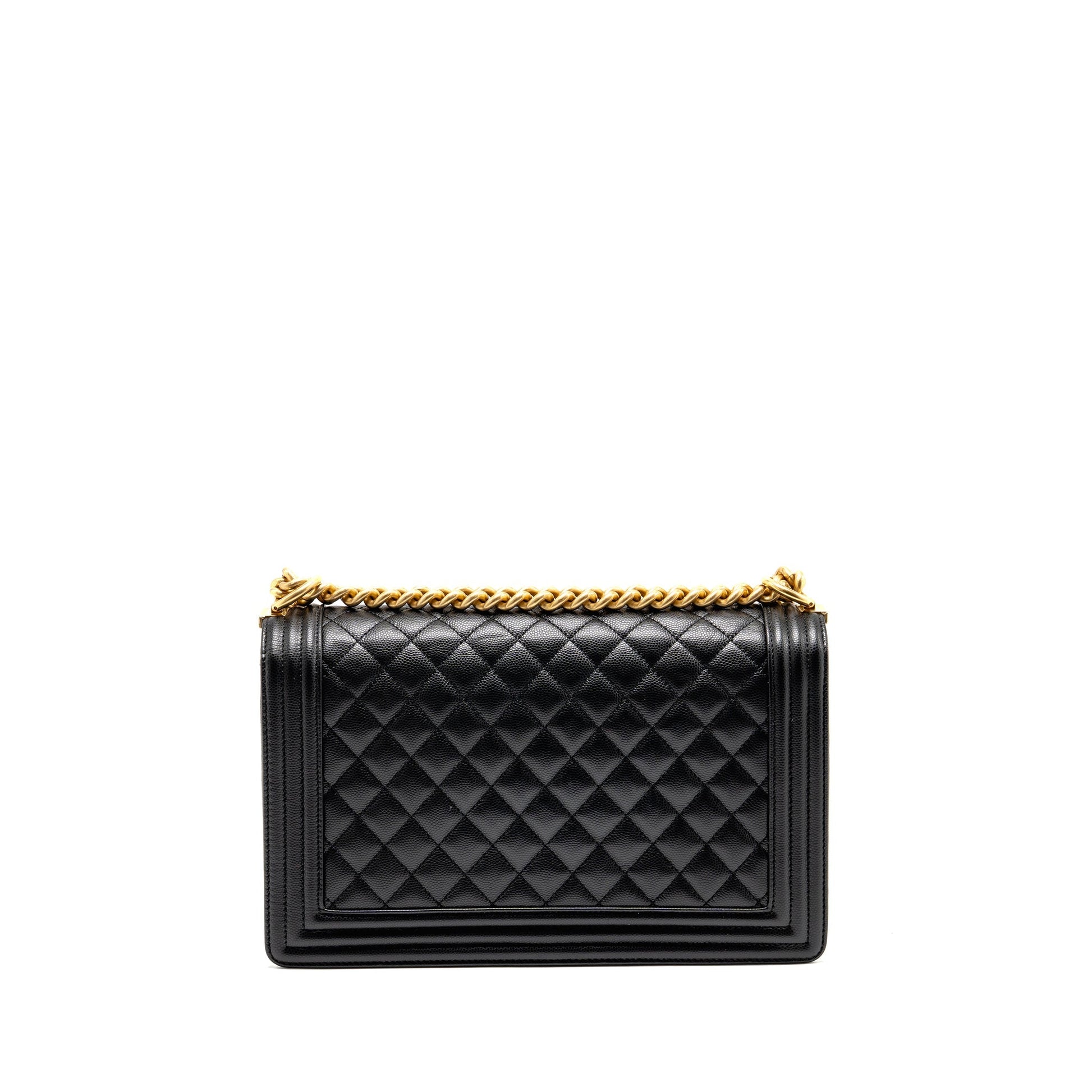 Chanel New boy Caviar GHW Microchip Black Handbag