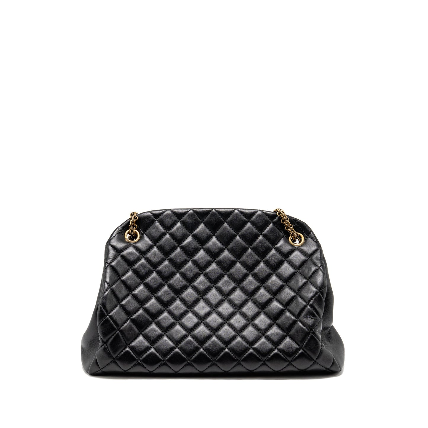 Chanel Just Mademoiselle Bowling Lambskin GHW Black Handbag