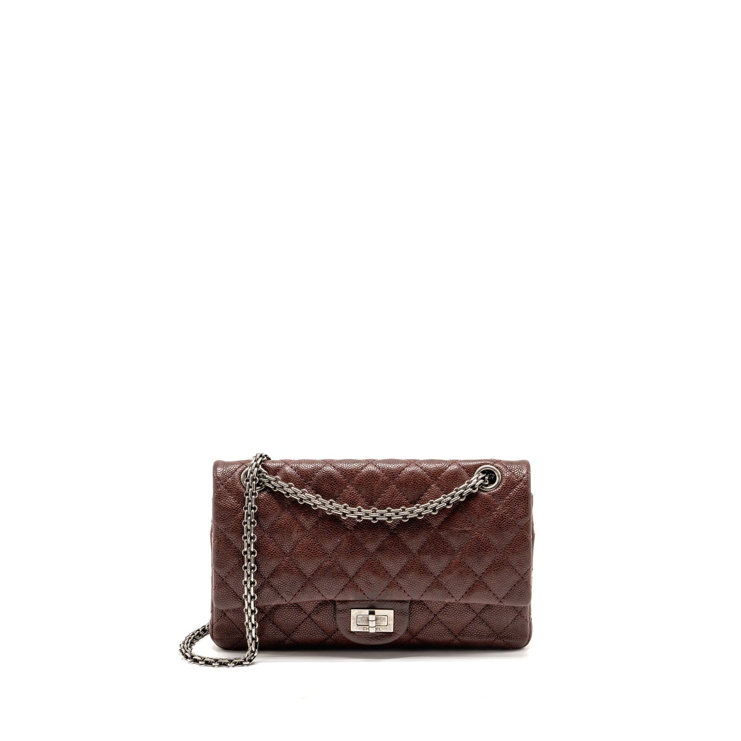 Chanel 2.55 Reissue Double Flap Shiny Grained Red Small Shoulder Bag