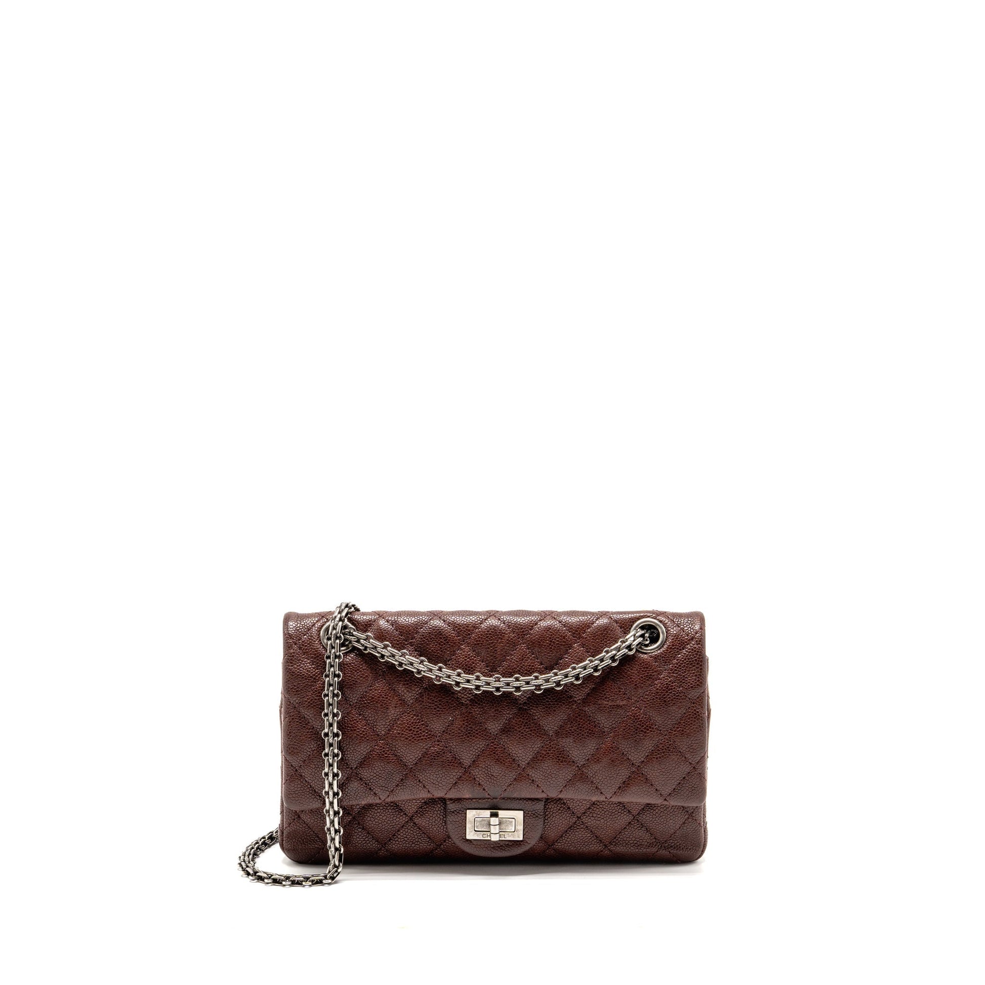 Chanel 2.55 Reissue Double Flap Shiny Grained Red Small Shoulder Bag