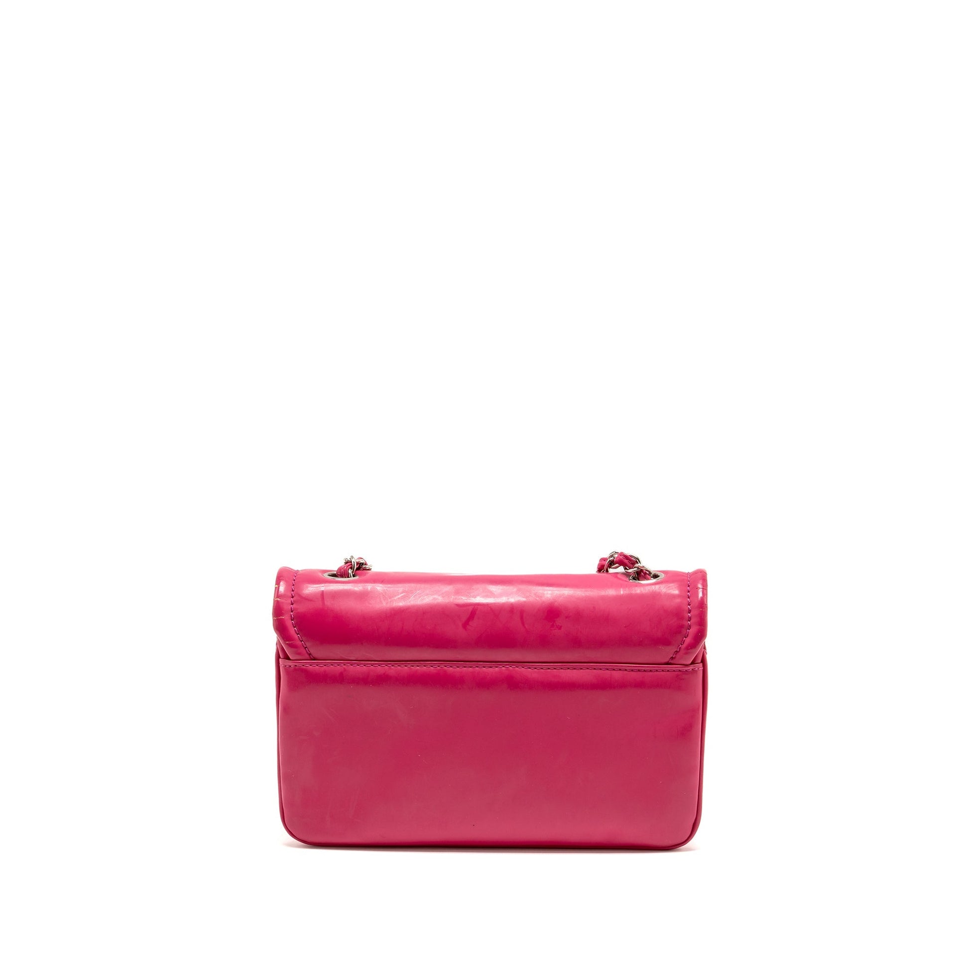 Chanel Vinyl Flap SHW Pink Small Leather Shoulder Bag