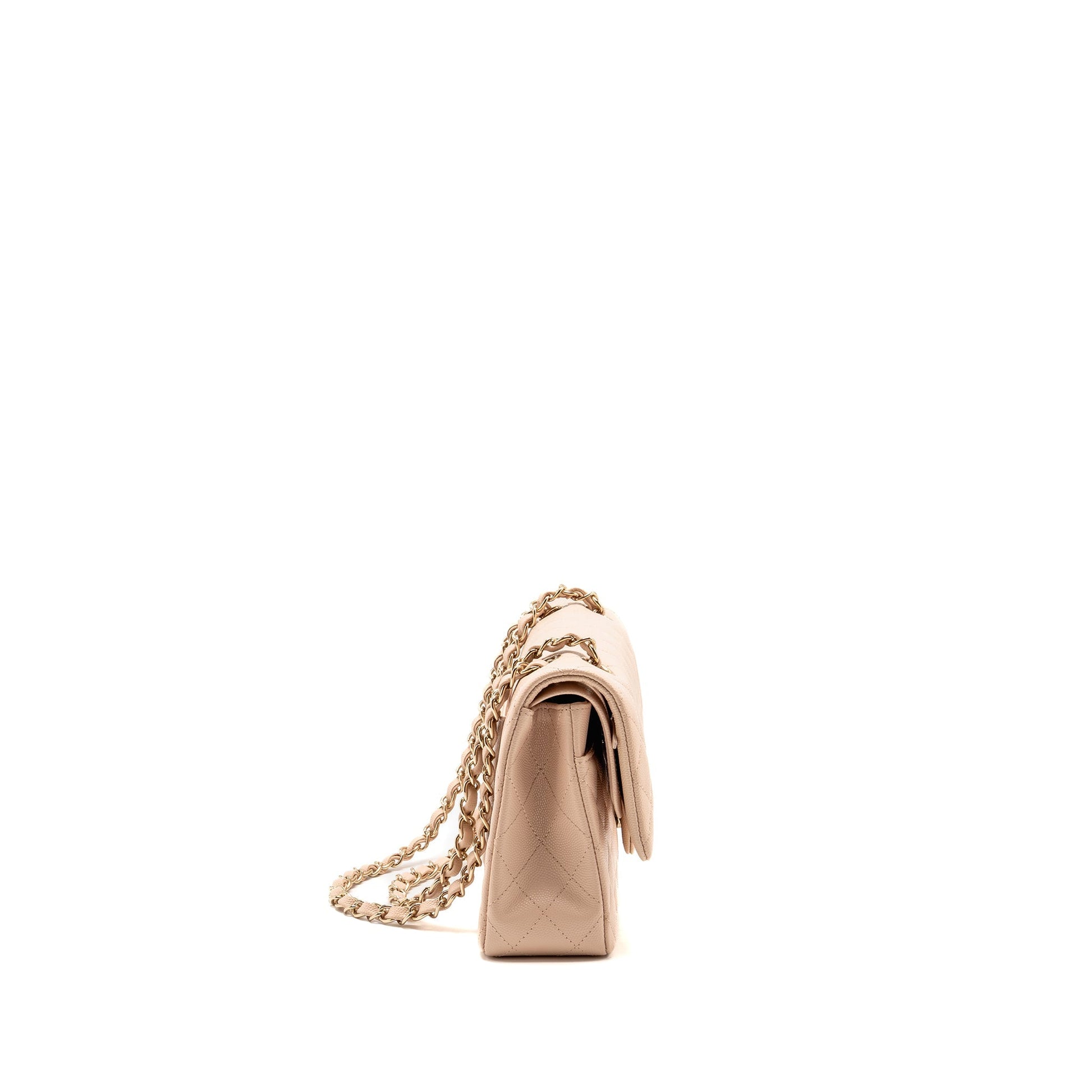 Chanel Classic Double Flap Caviar Light LGHW Pink Shoulder Bag