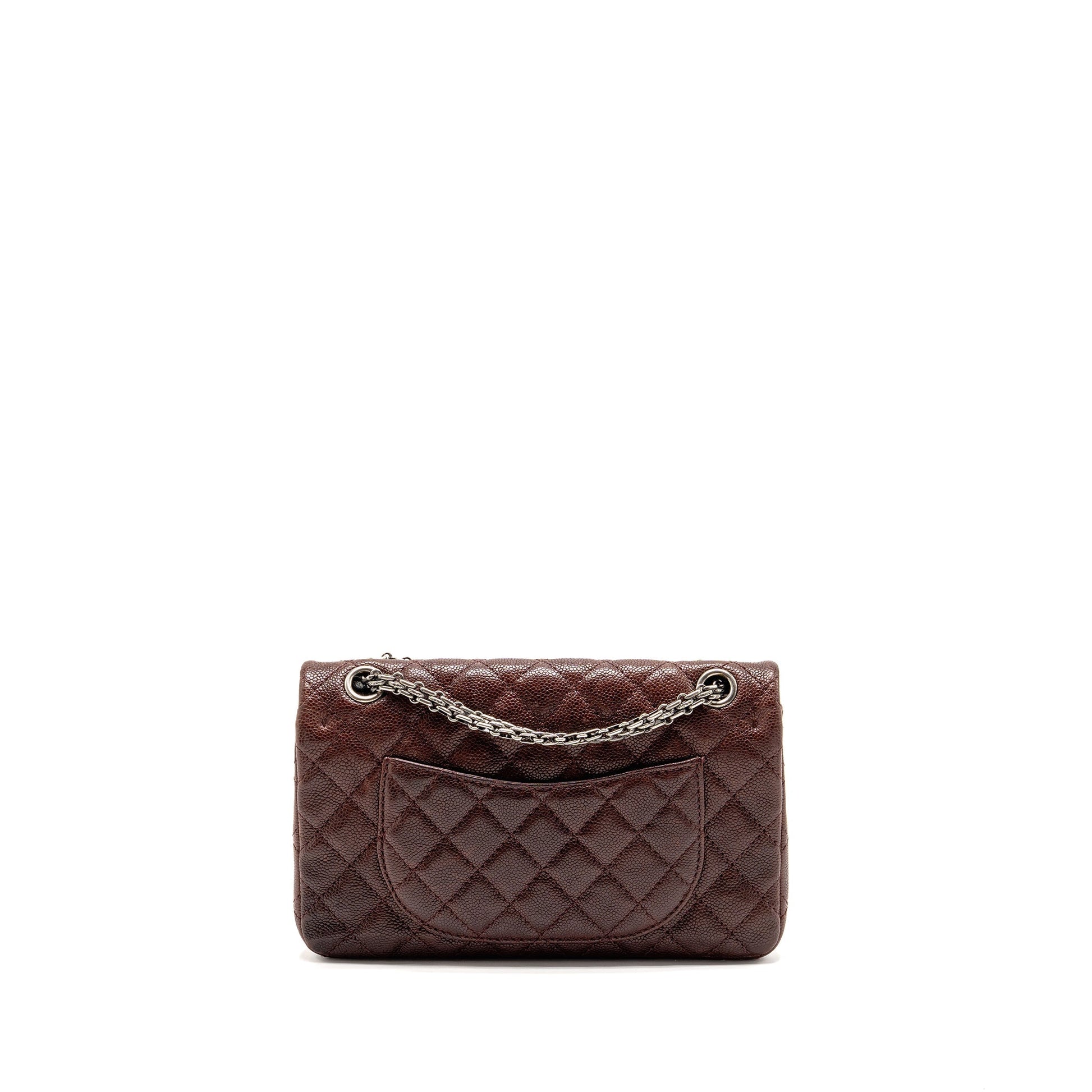 Chanel 2.55 Reissue Double Flap Shiny Grained Red Small Shoulder Bag