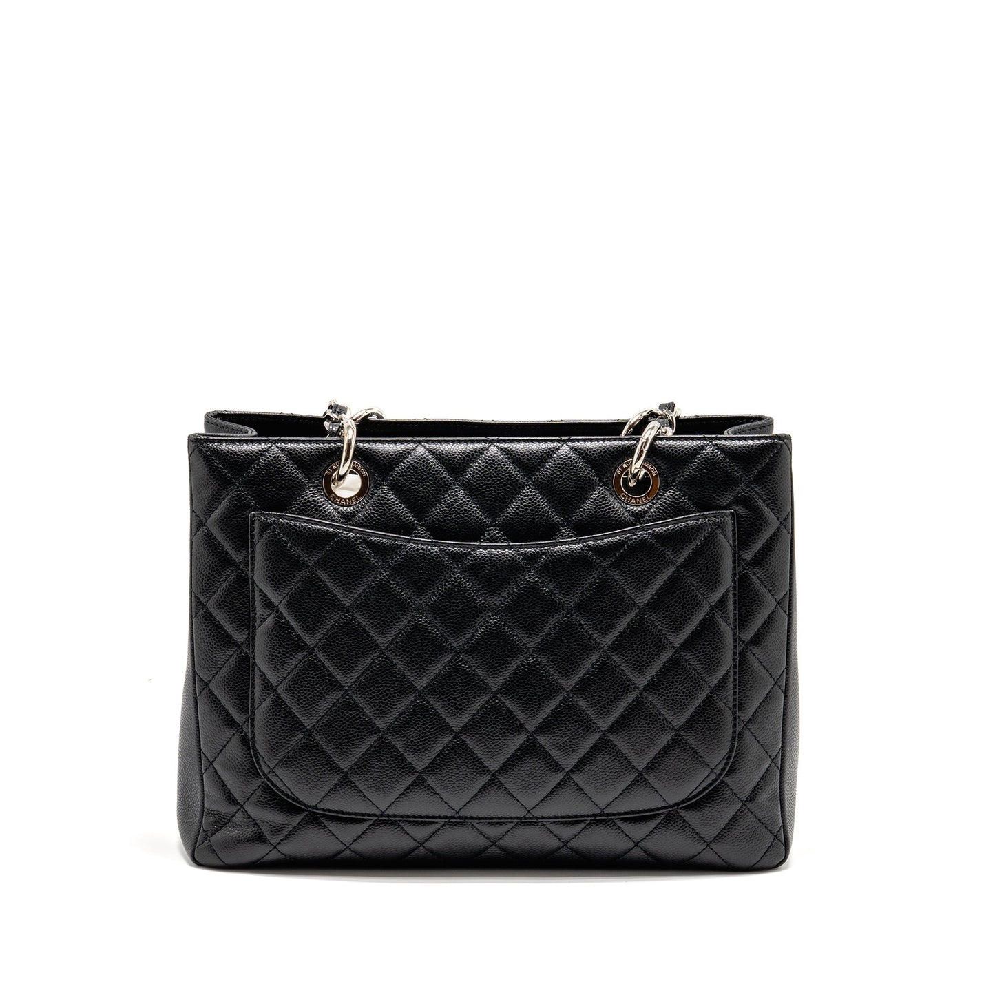 Chanel Grand Shopping Caviar SHW Black Tote Bag 8