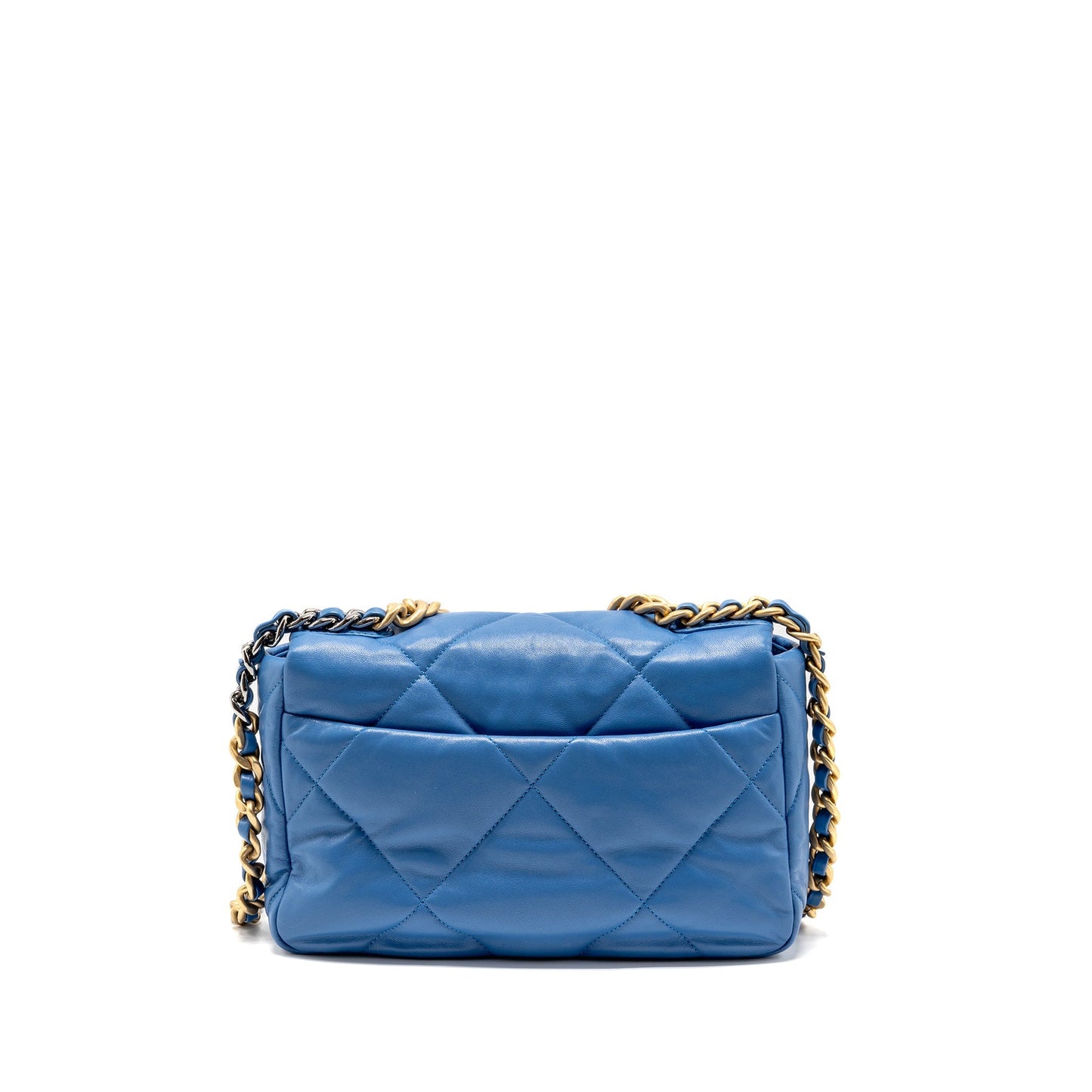 Chanel 19 Lambskin Hardware Multicolour Blue Small Handbag
