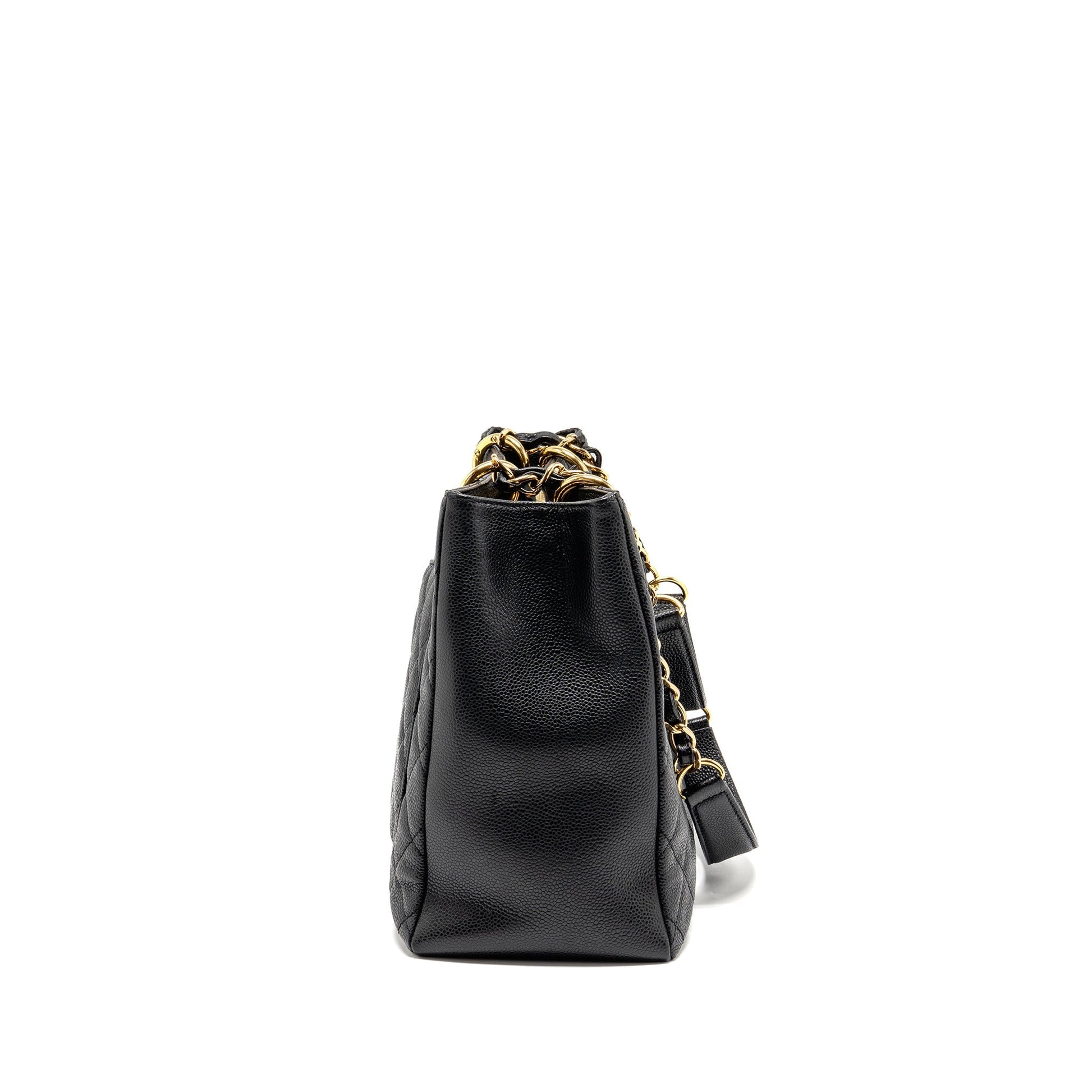 Chanel Grand Shopping Caviar GHW Black Tote Bag Ghw 10