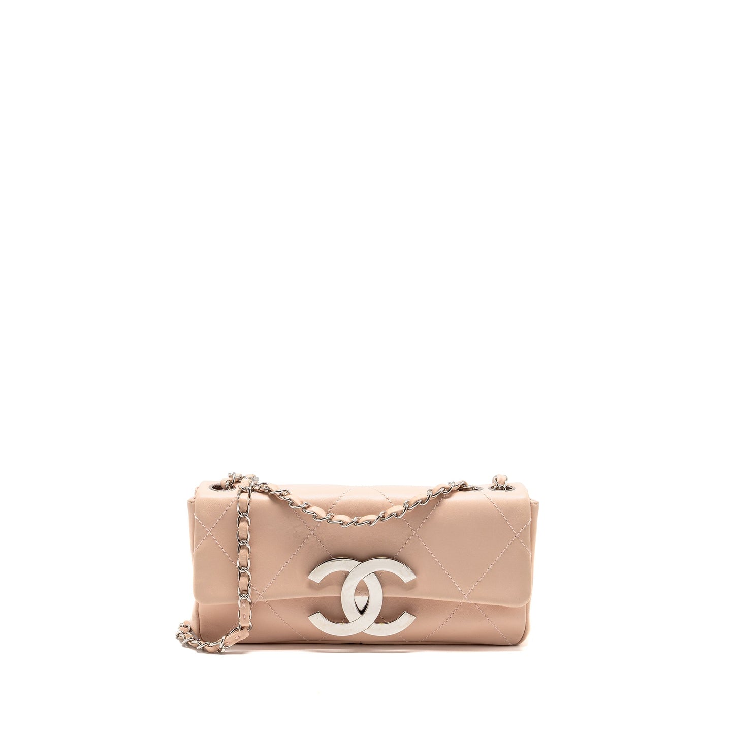 Chanel Giant CC Flap Lambskin Rose Clair Shoulder Bag