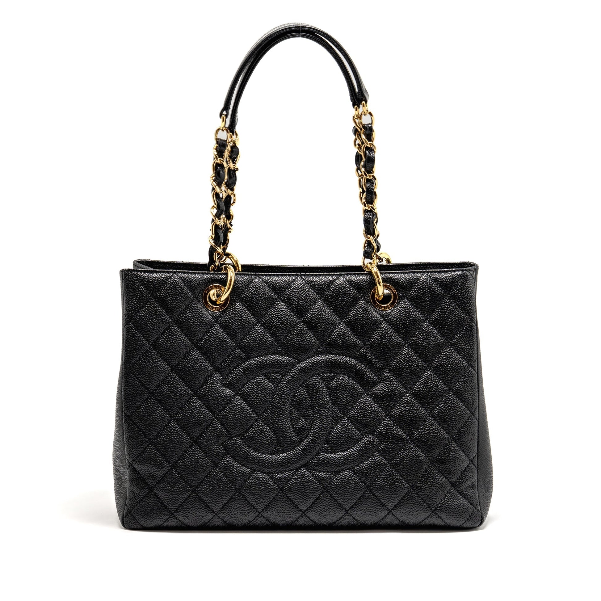 Chanel Grand Shopping Caviar GHW Black Tote Bag Ghw 10