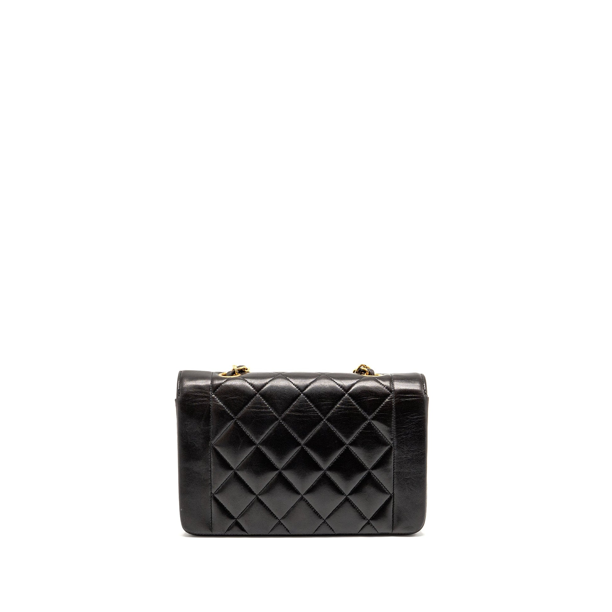 Chanel Diana Quilted Flap Lambskin GHW Black Small Shoulder Bag