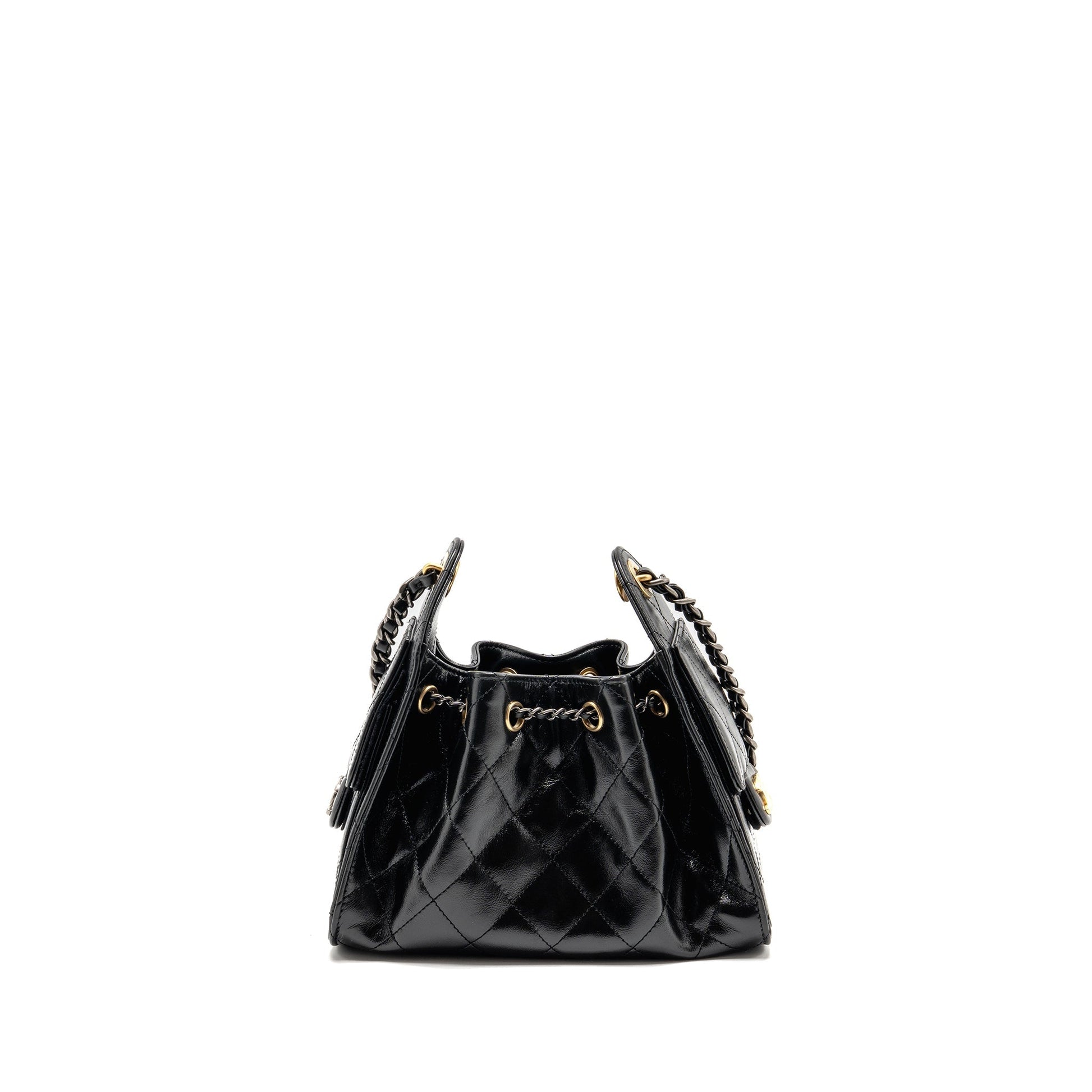 Chanel 25 Aged calfskin Hardware microchip Multicolour Black Mini Bag