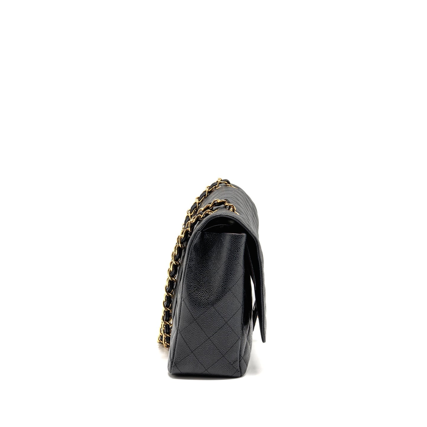Chanel Maxi Classic Double Flap Caviar GHW Black Shoulder Bag Ghw 1