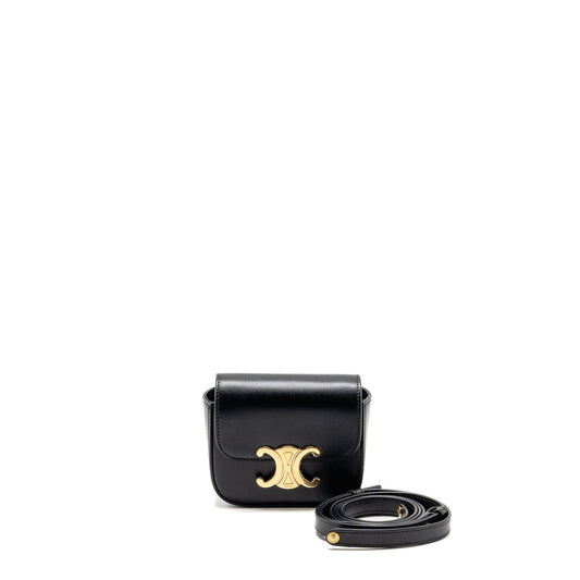 Celine Claude Calfskin Handbag Black Mini Travel Bag