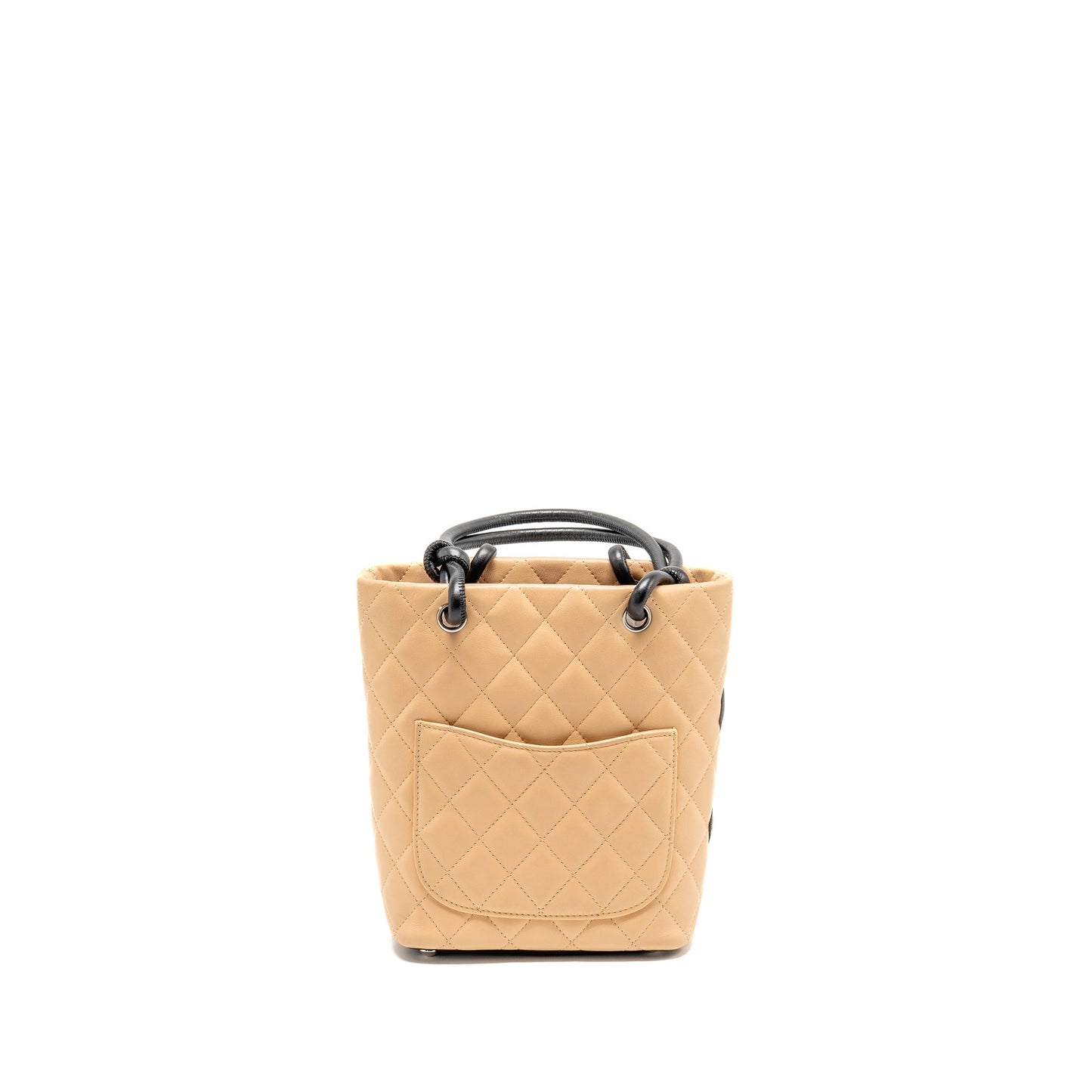 Chanel Cambon lambskin SHW Black Beige Tote Bag
