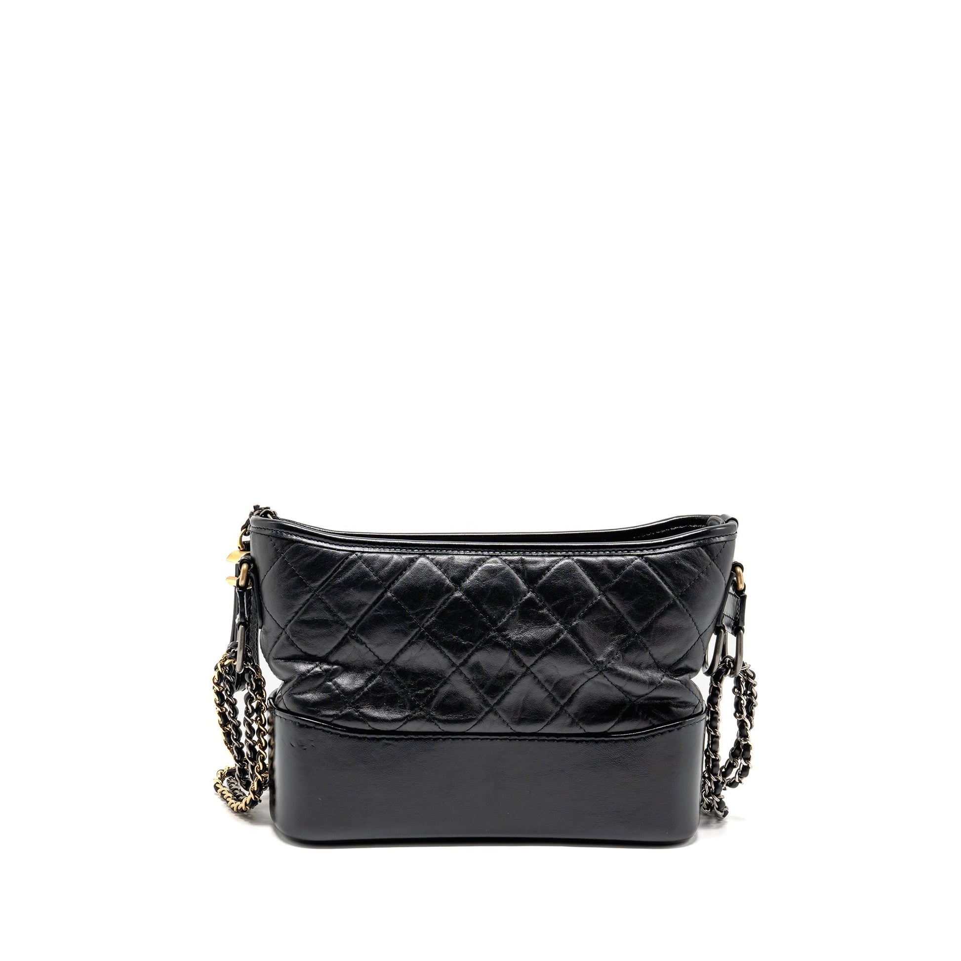 Chanel New Gabrielle Hobo Top Handle Calfskin Multicolour Black Shoulder Bag