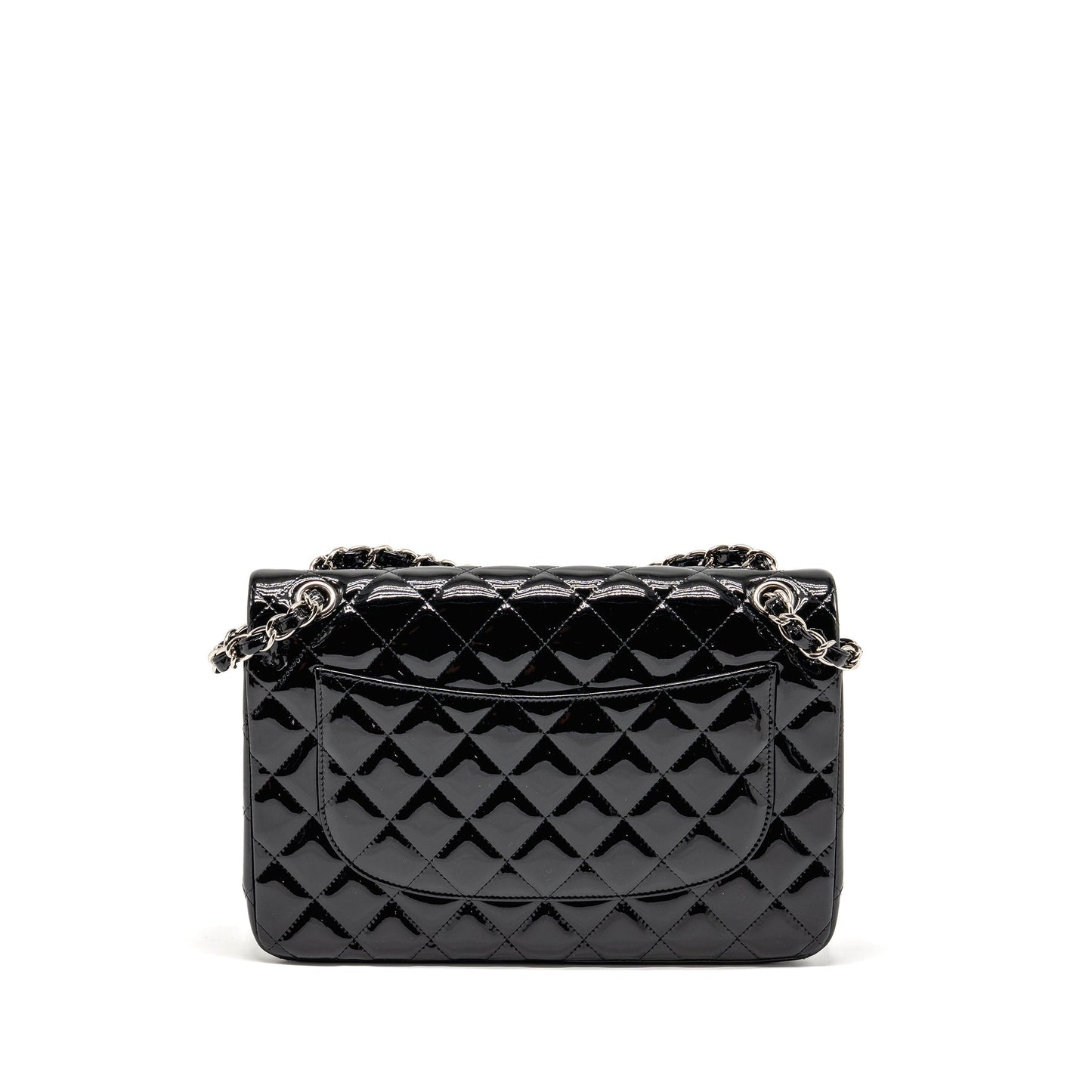 Chanel Jumbo Classic Double Flap Patent SHW Black Shoulder Bag Shw 2