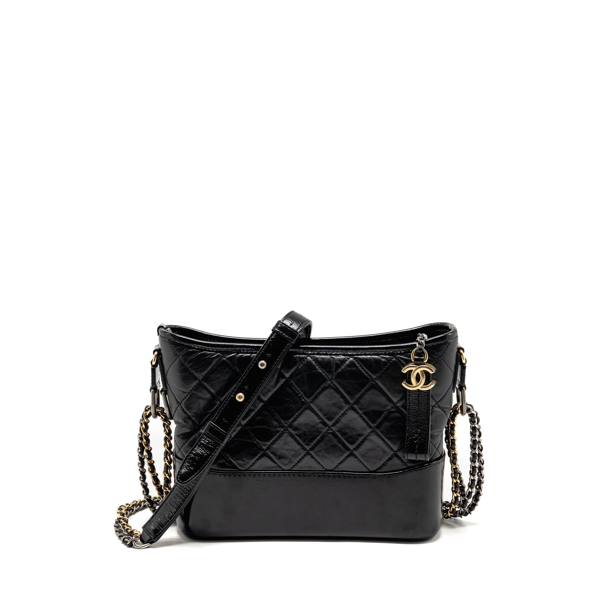 Chanel New Gabrielle Hobo Calfskin Hardware Multicolour Black Shoulder Bag