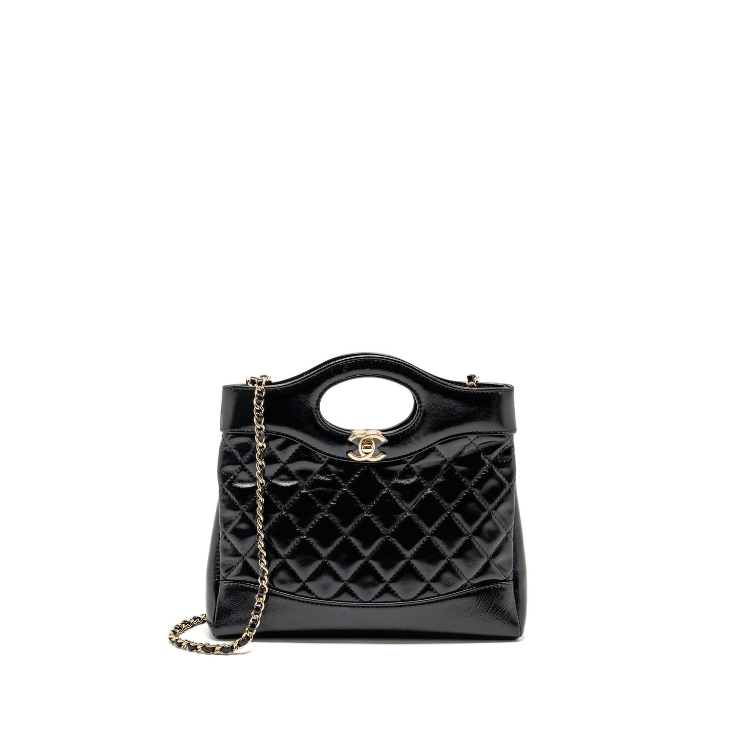 Chanel 31 Shiny Calfskin LGHW Microchip Black Mini Bag Microchip 2